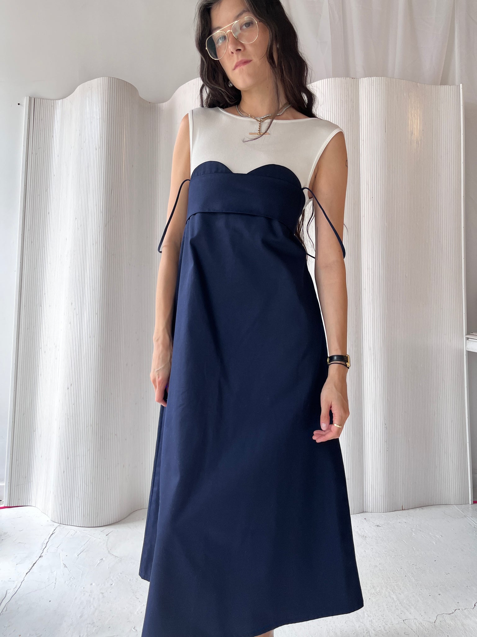 Toit Volant navy verona dress