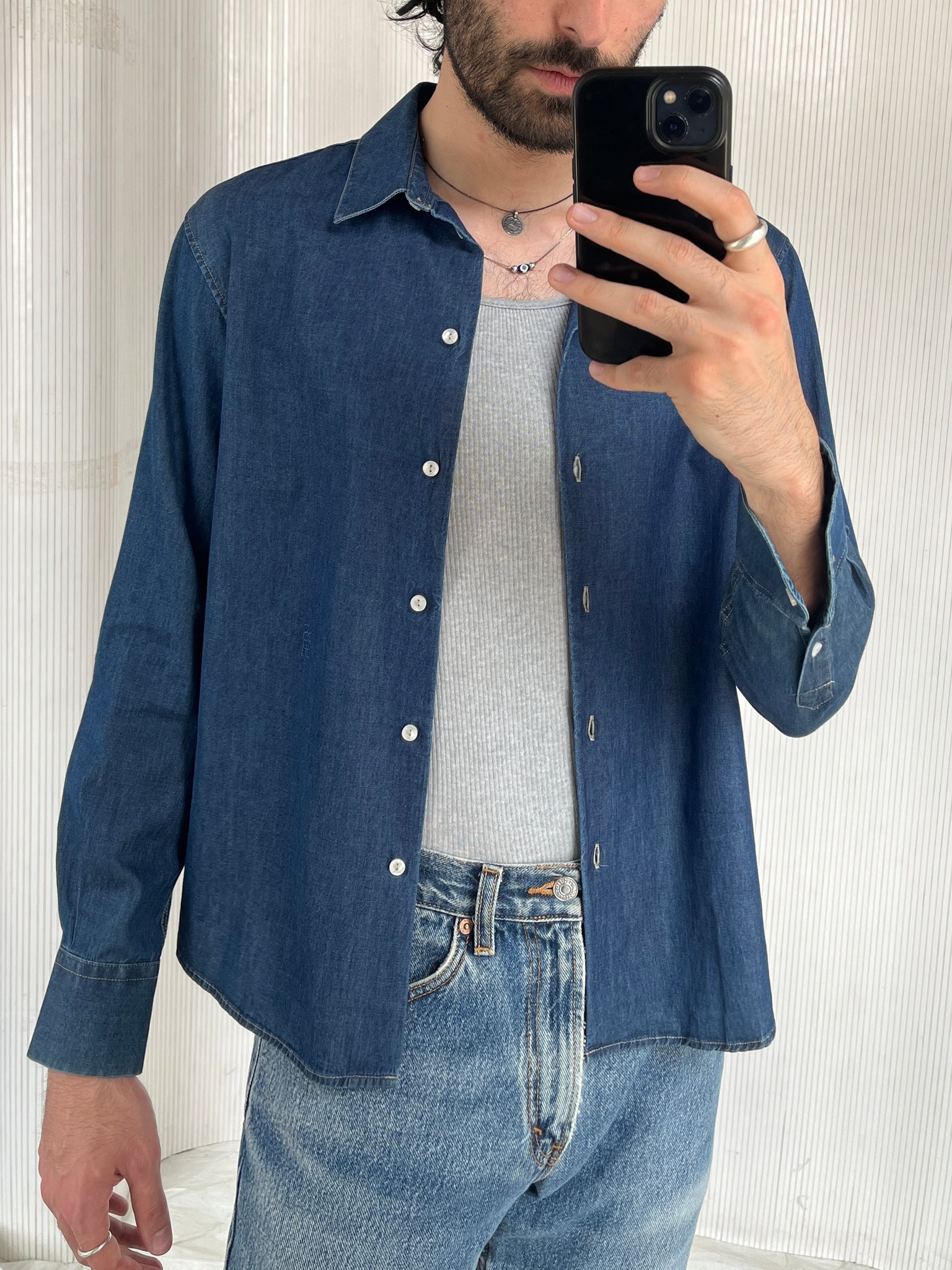 Sessei denim chambray shirt