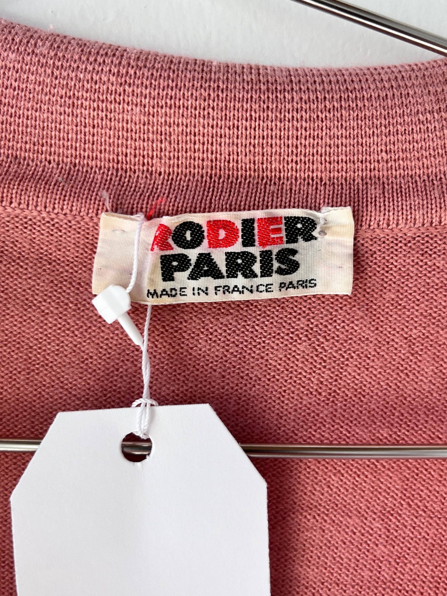 Rodier Paris Clay/Pink Collared Sweater