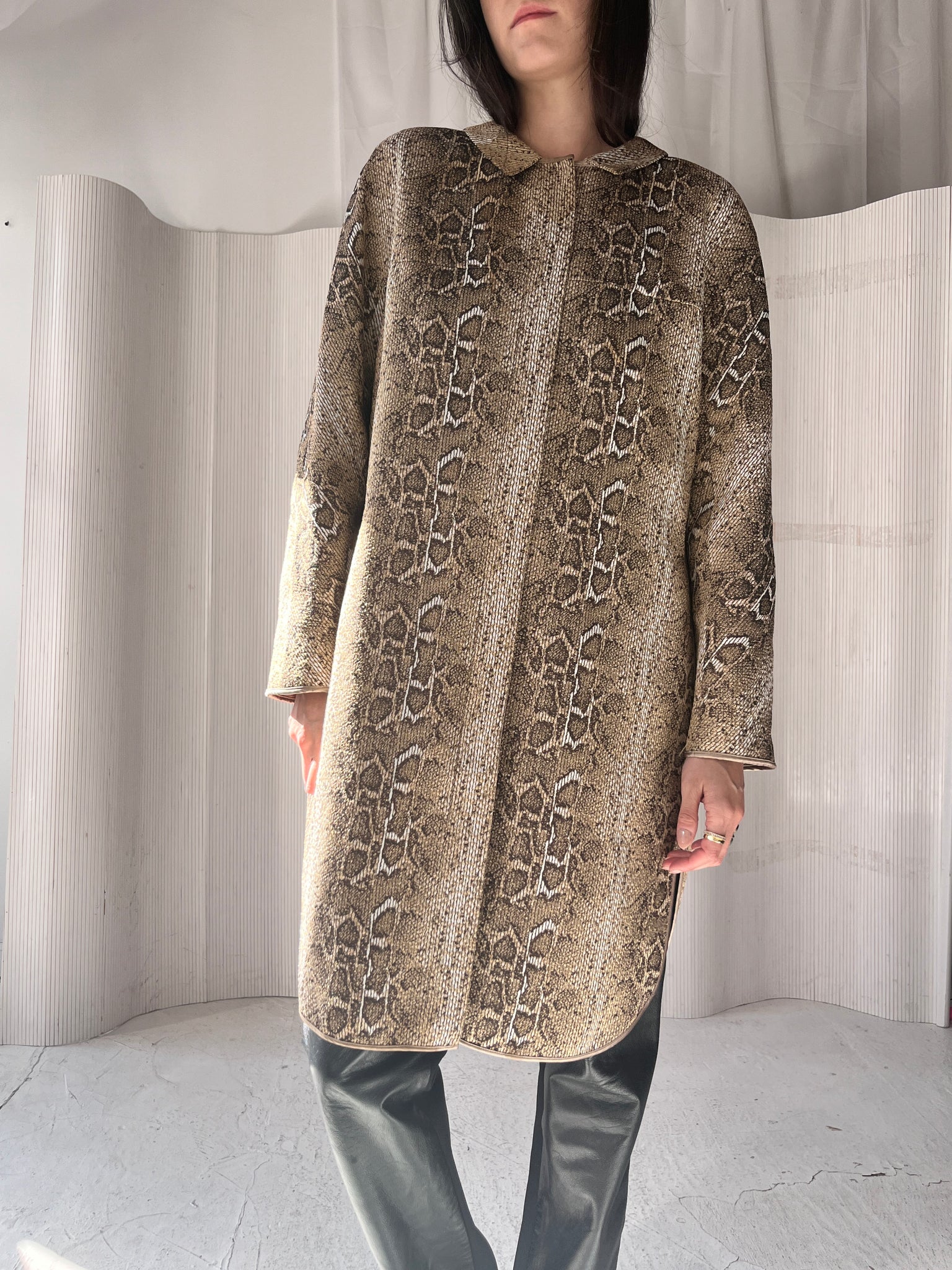 Armani Snakeskin Collared Coat