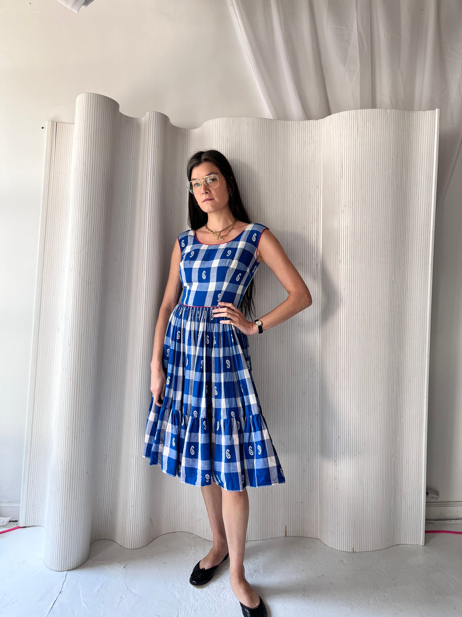 Handmade 1950s square dance dress