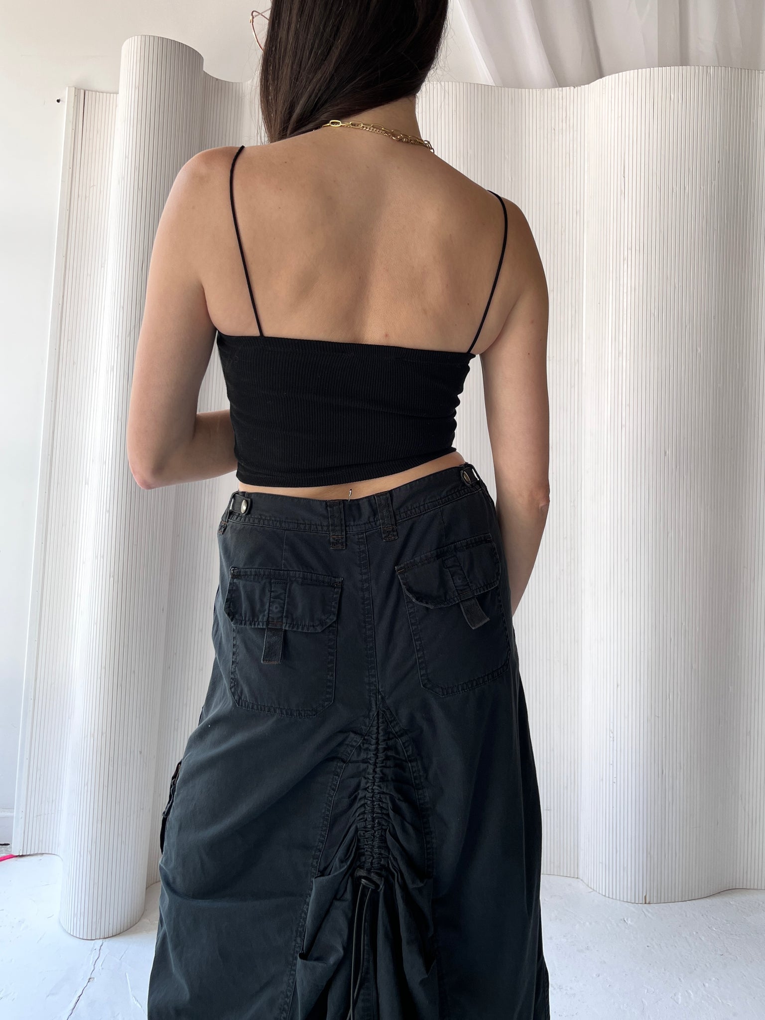 2000s Ralph Lauren cargo maxi skirt