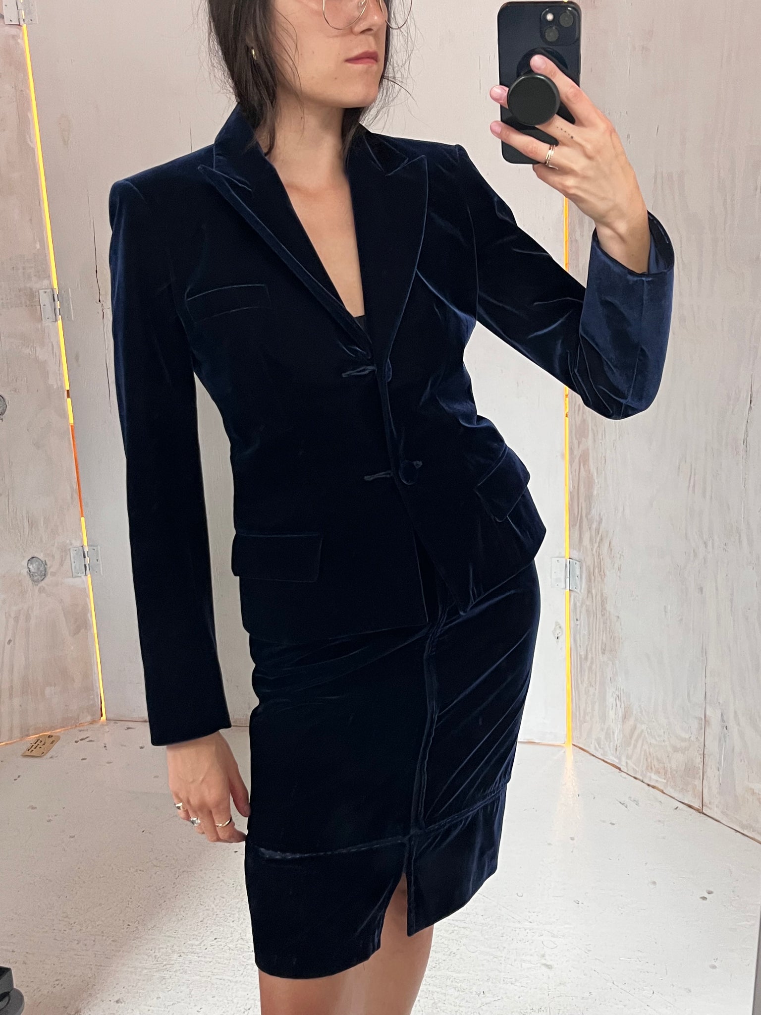 Yves Saint Laurent Velvet Suit