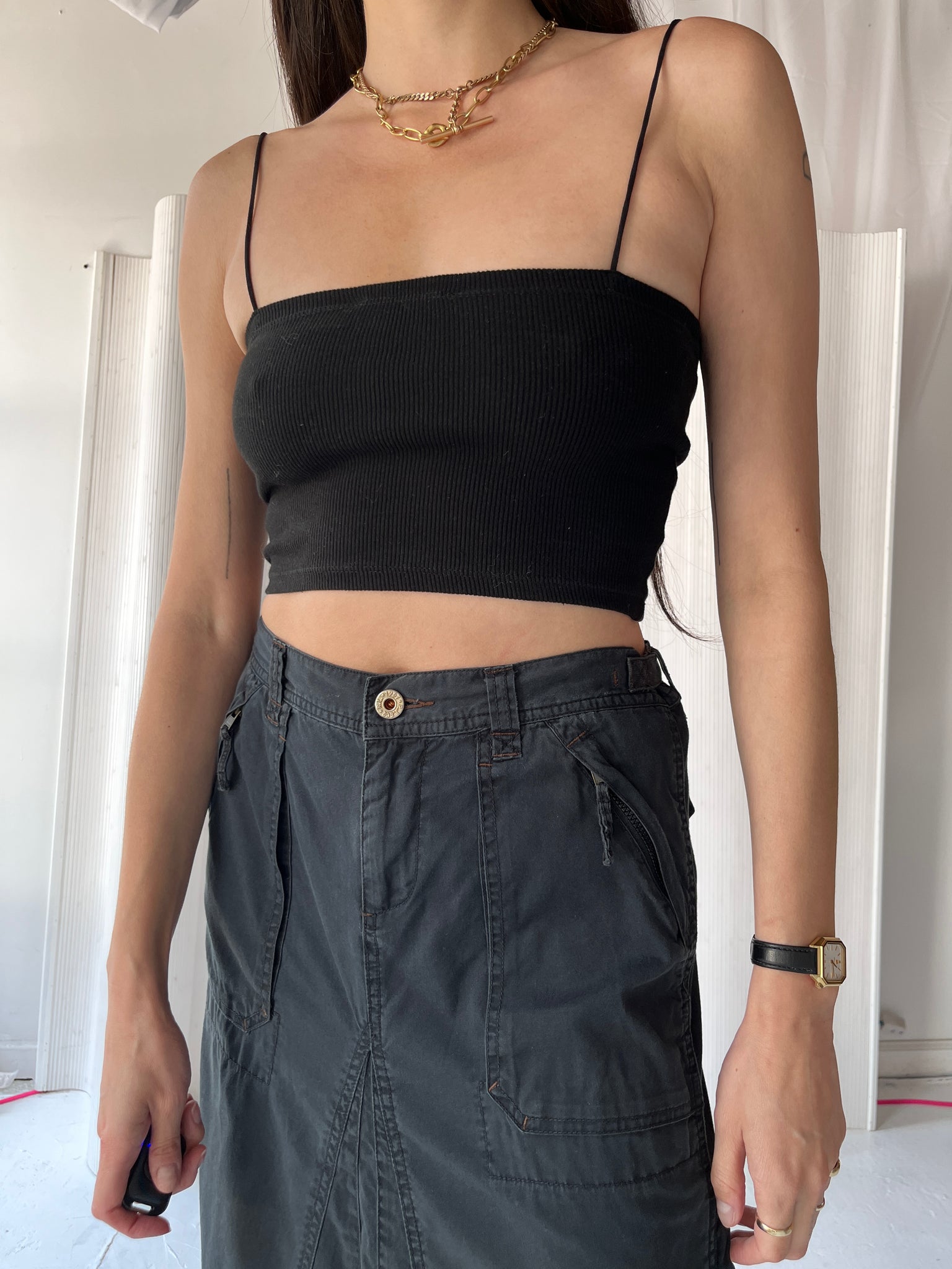 2000s Ralph Lauren cargo maxi skirt