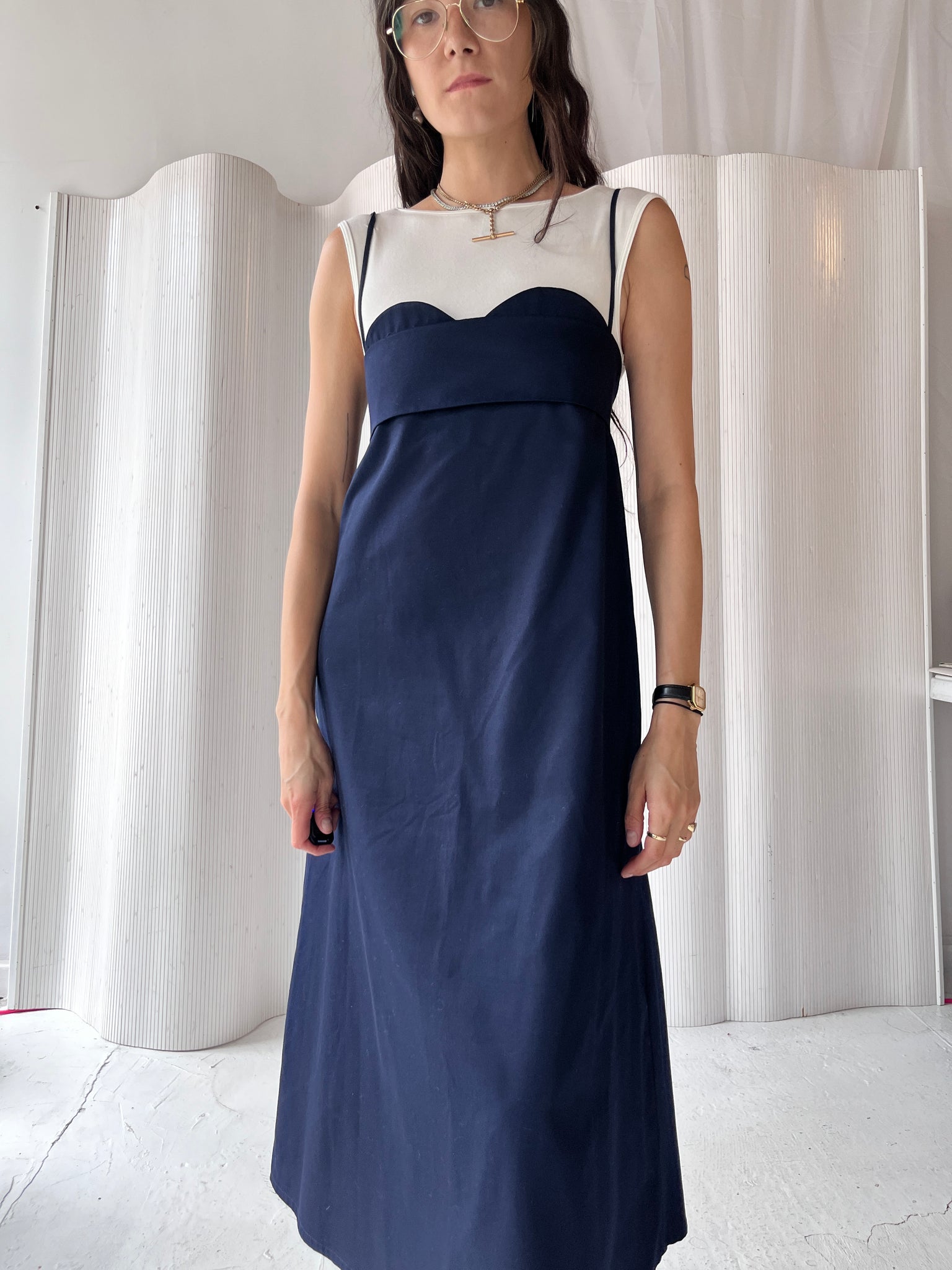 Toit Volant navy verona dress