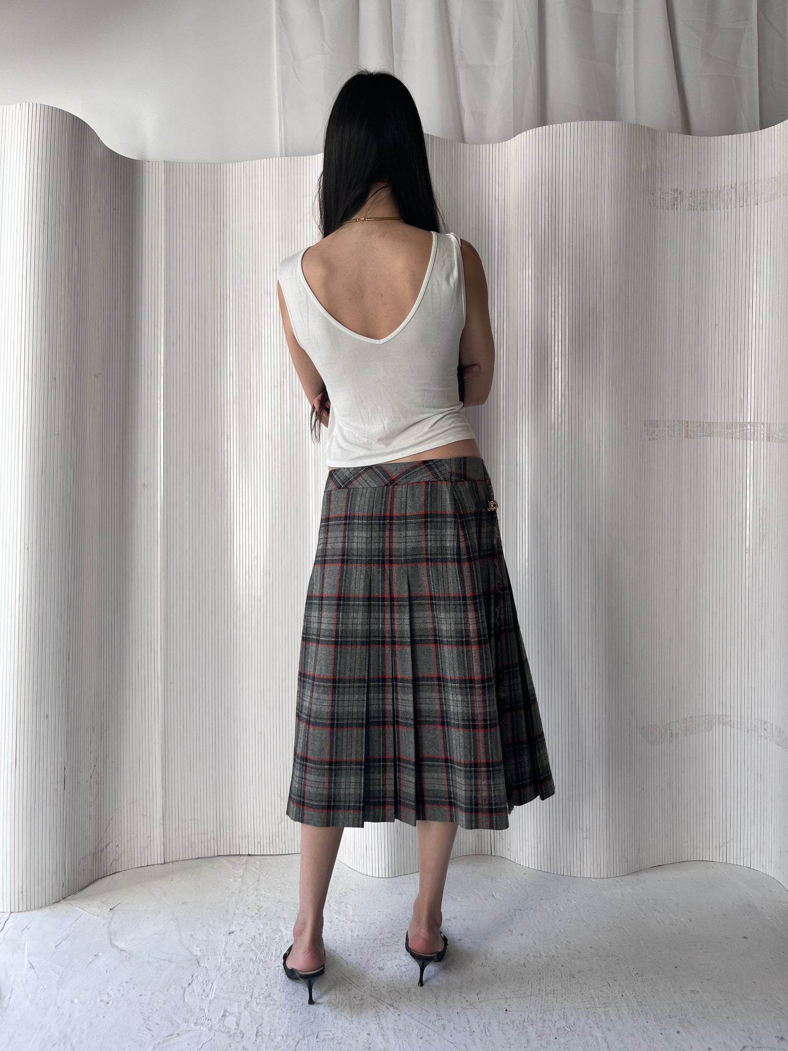 CELINE Plaid Skirt RTV