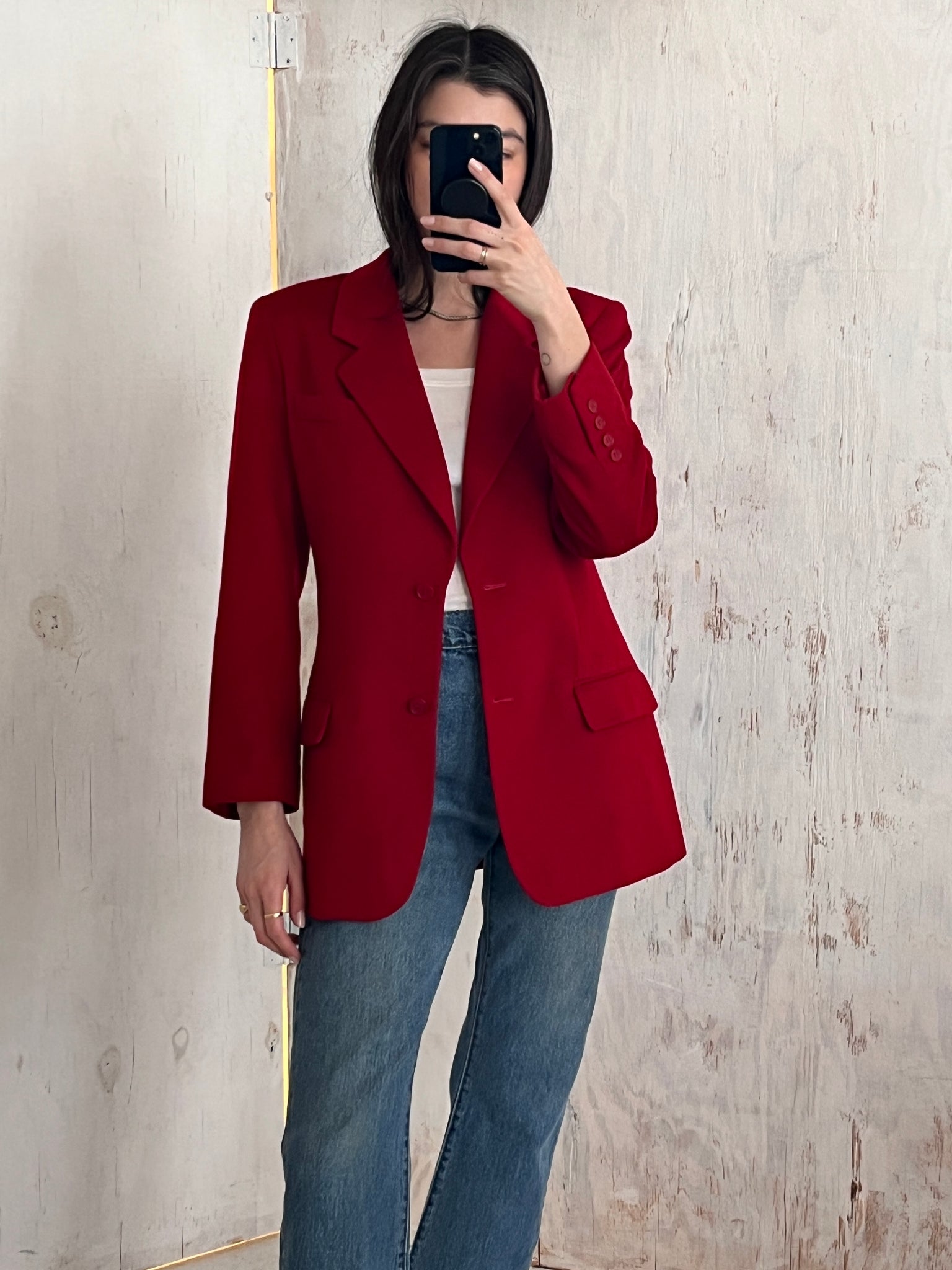 Red Cashmere Blazer - Calvin Klein Collection