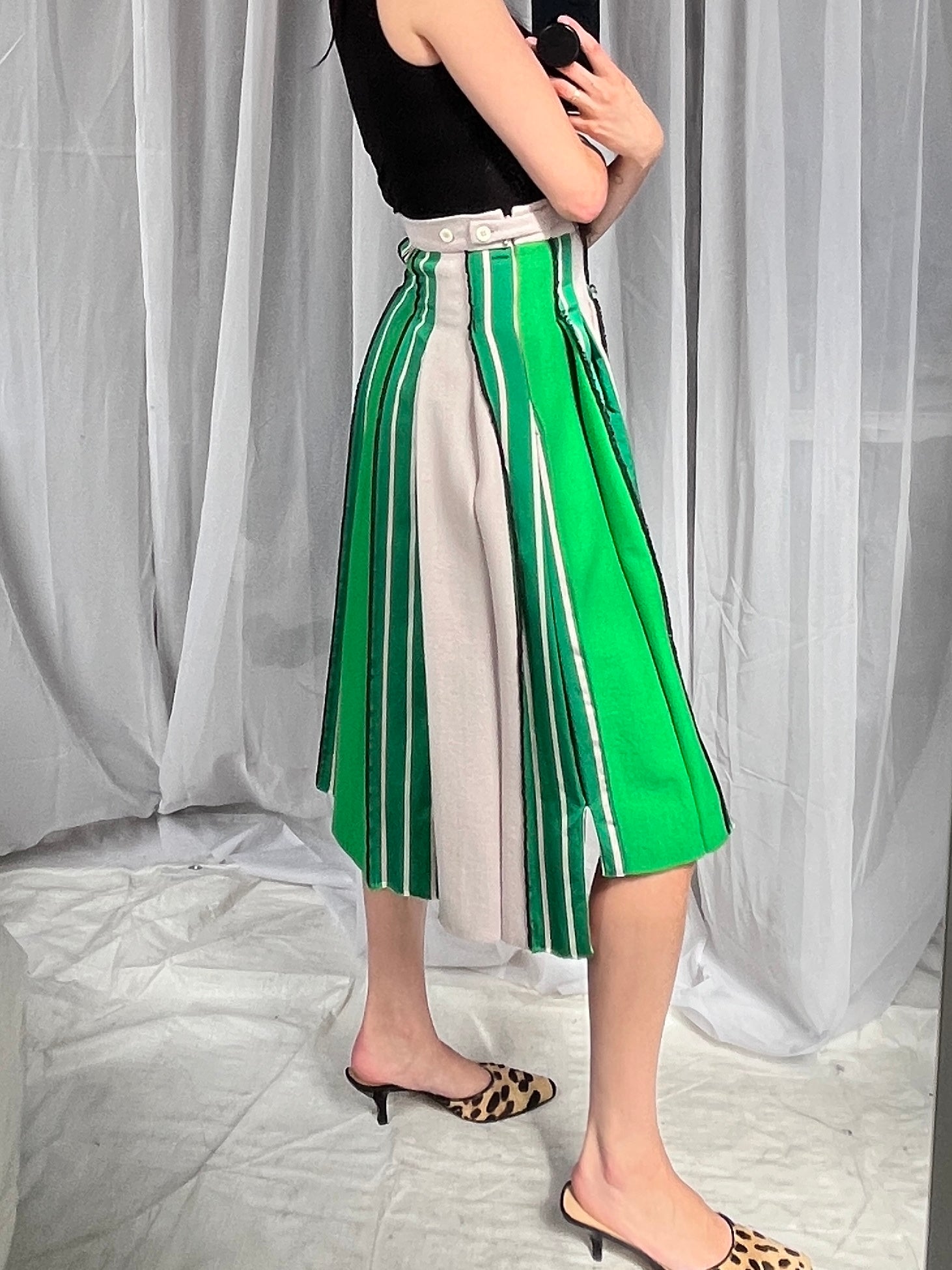 Thom Browne Green Knee-Length Skirt