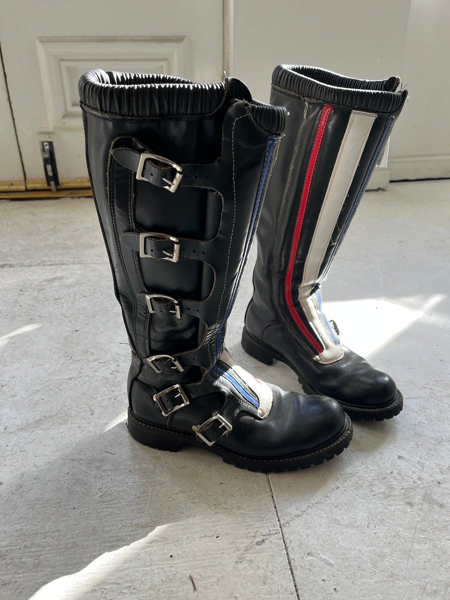 80s Vintage Tank Girl Motorcycle Boots