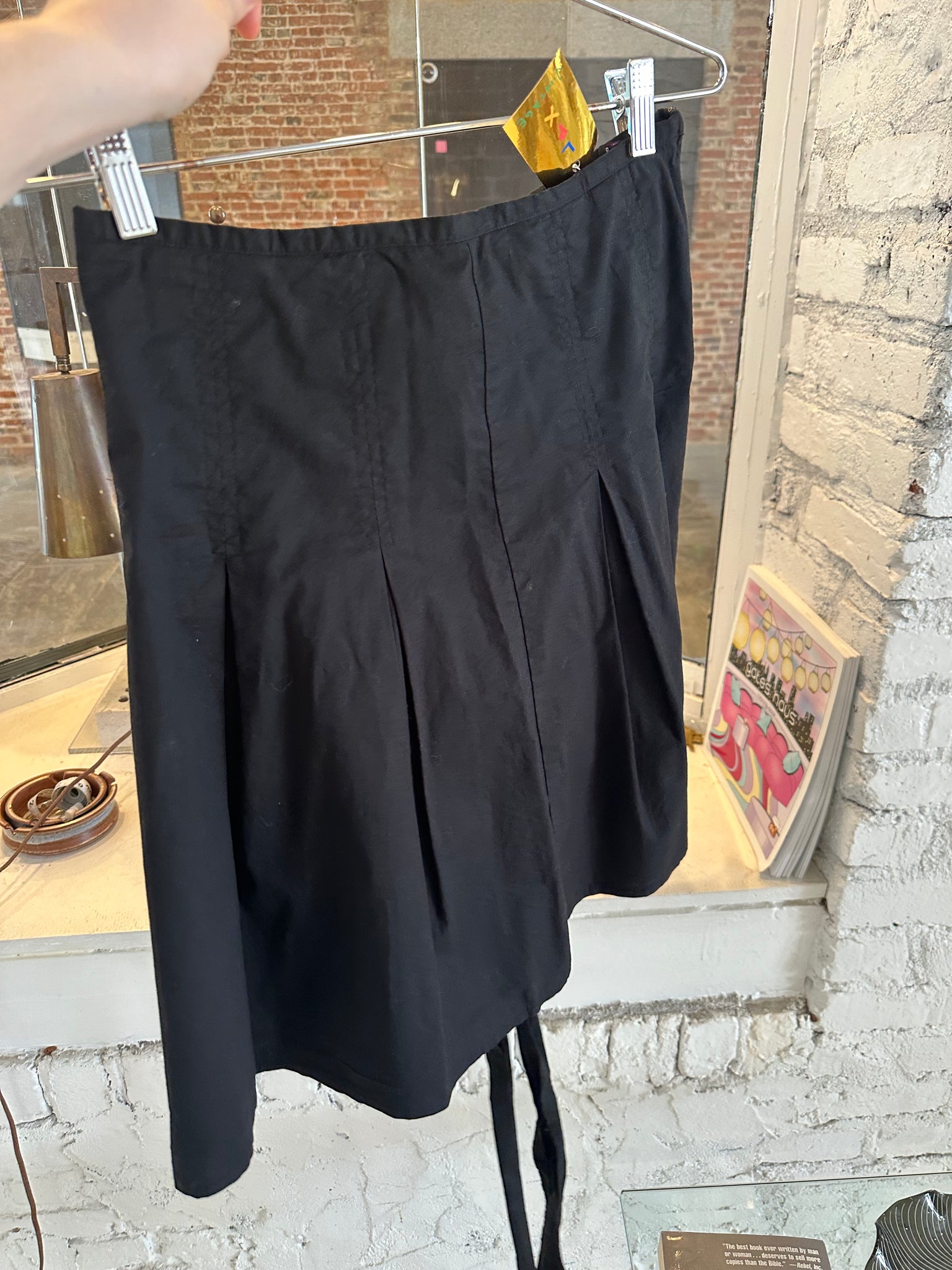 90s Tracy Evans midi black pleated skirt