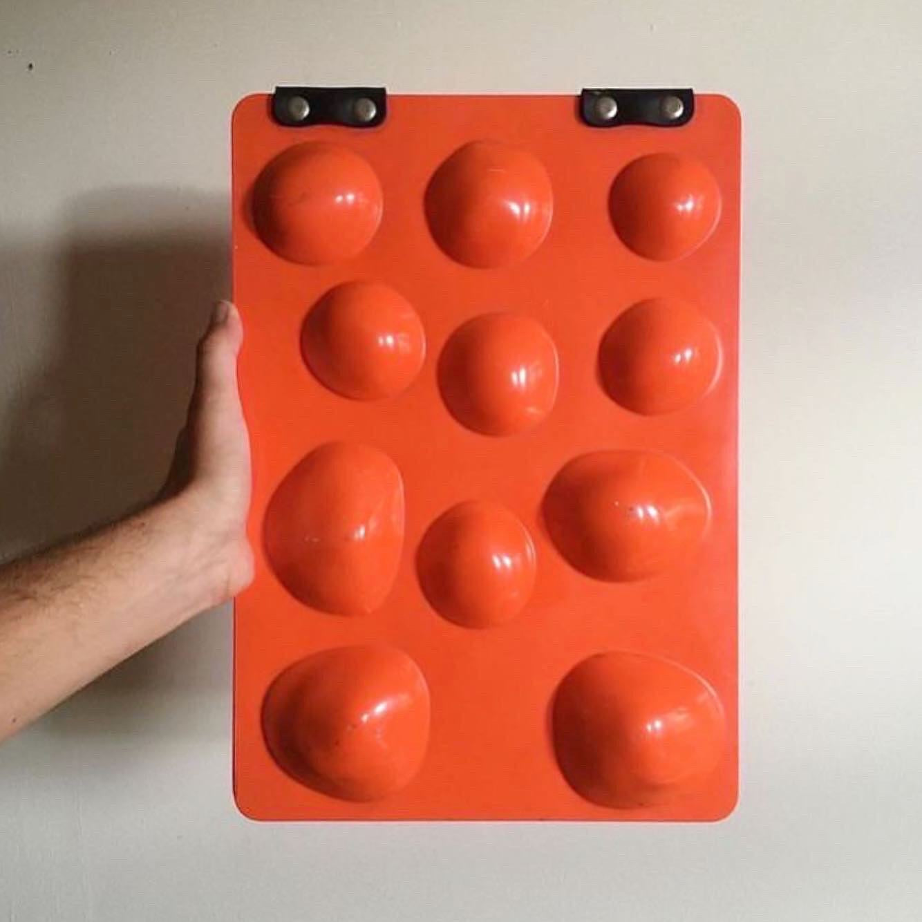70s plastic mold in the style of verner panton