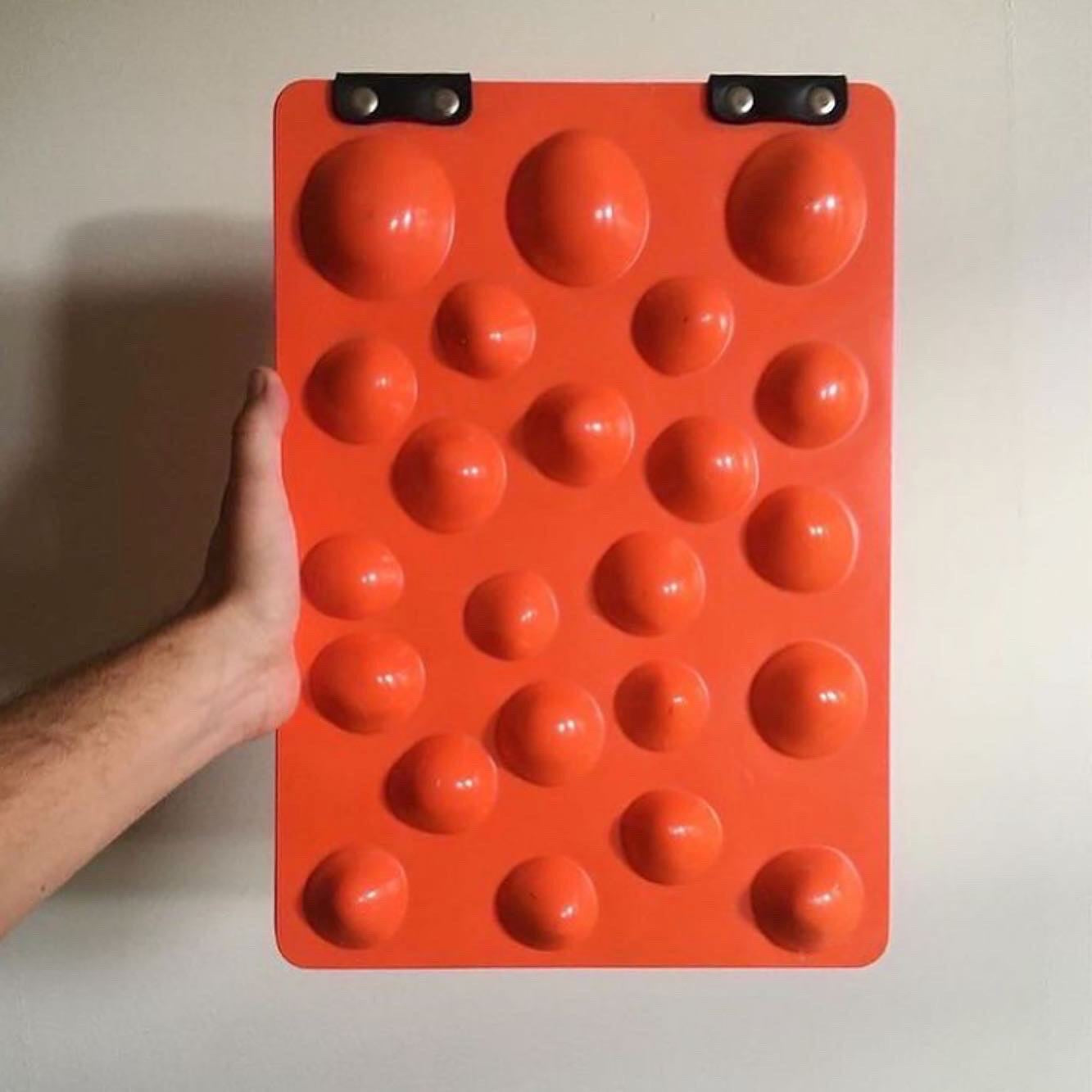 70s plastic mold in the style of verner panton