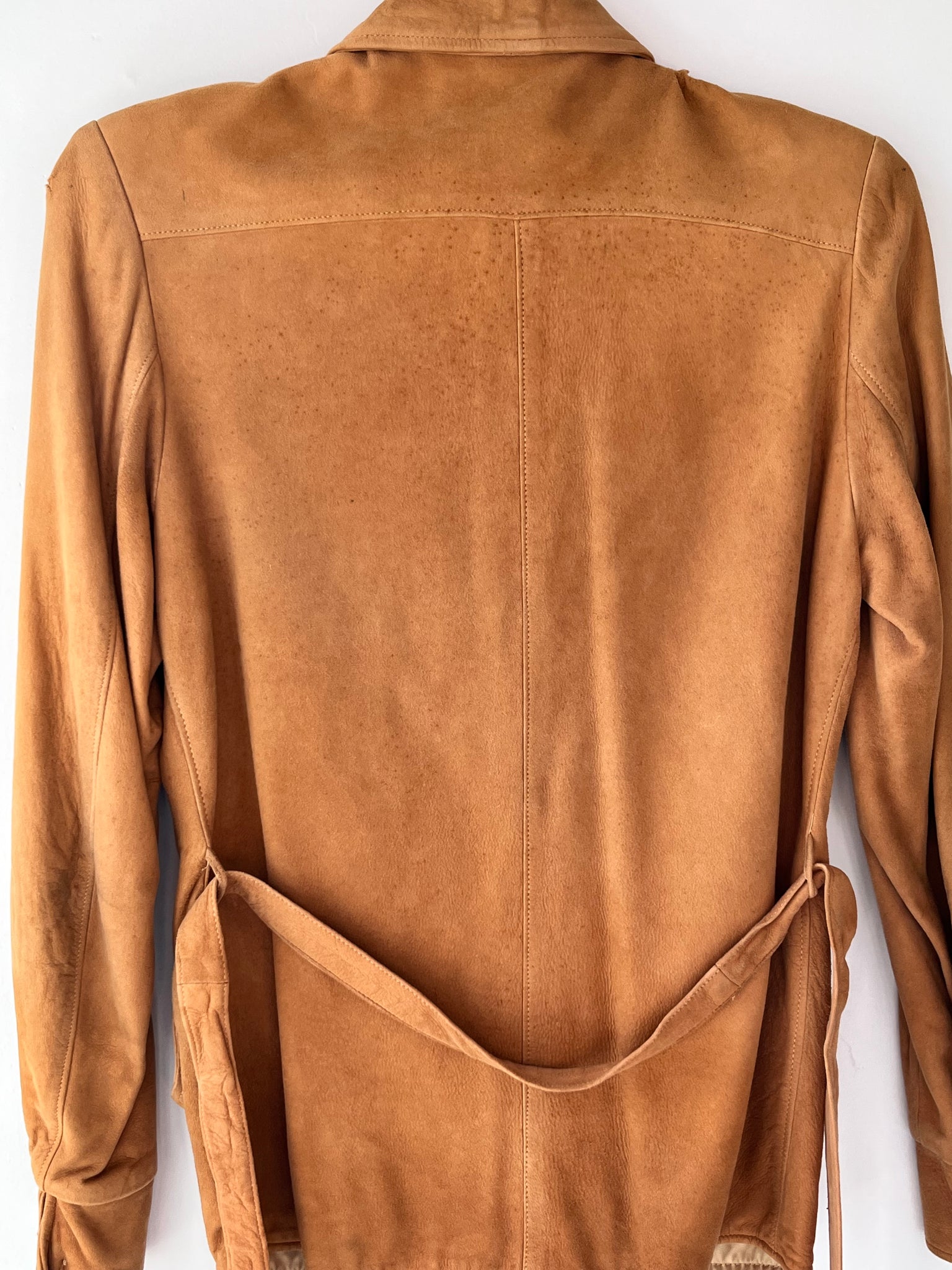 Vintage 70s brown suede leather jacket
