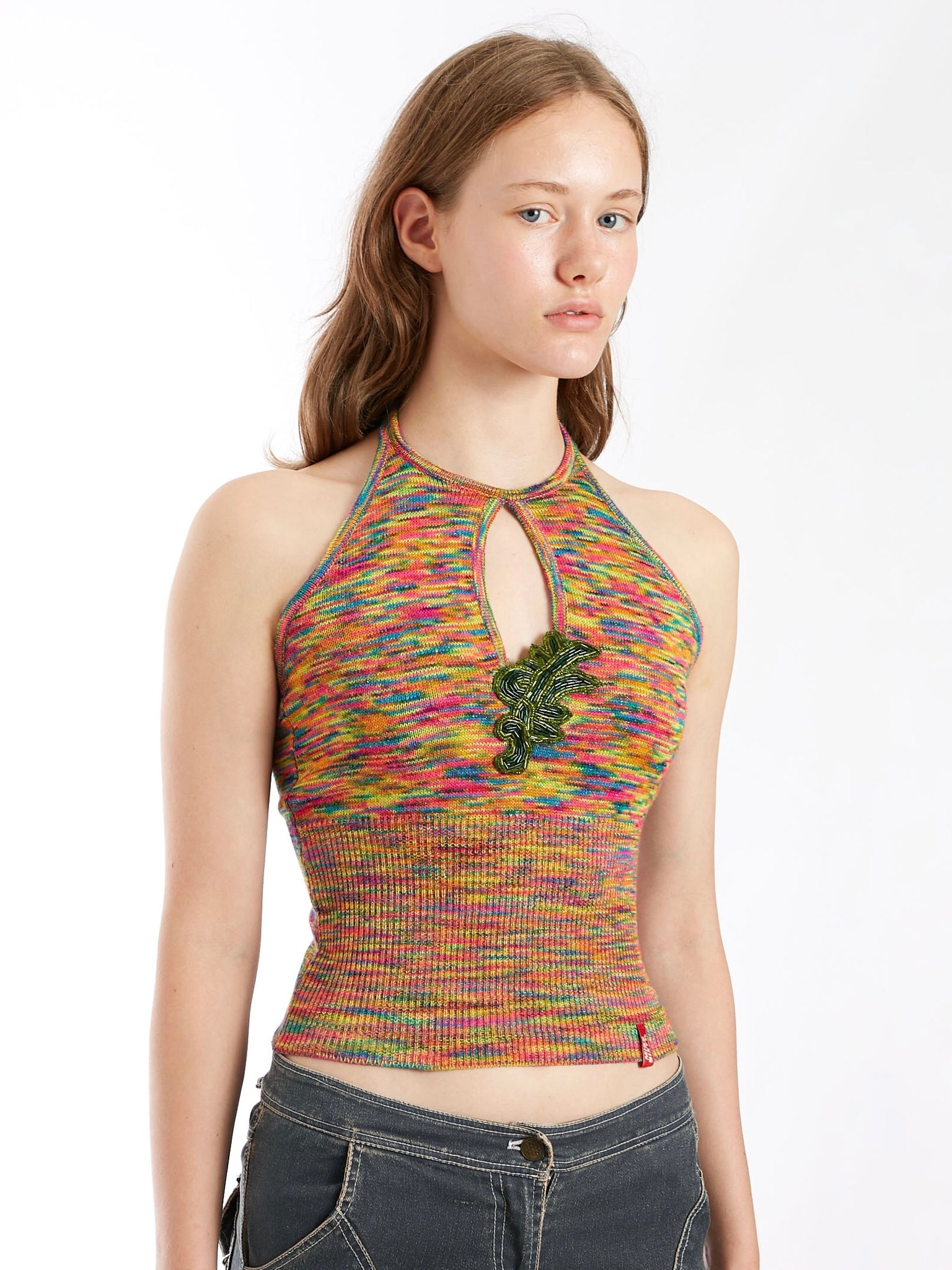 Miss Sixty Rainbow Knitted Halter Top