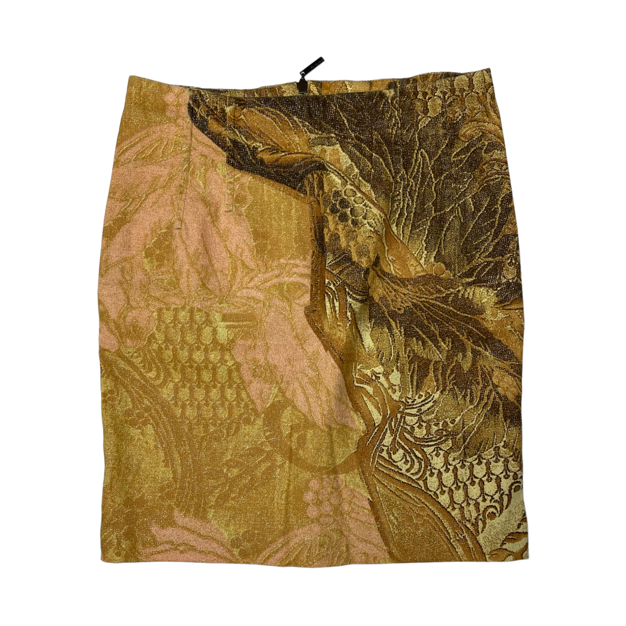 Roberto Cavalli A/W  2001 tapestry print pencil skirt