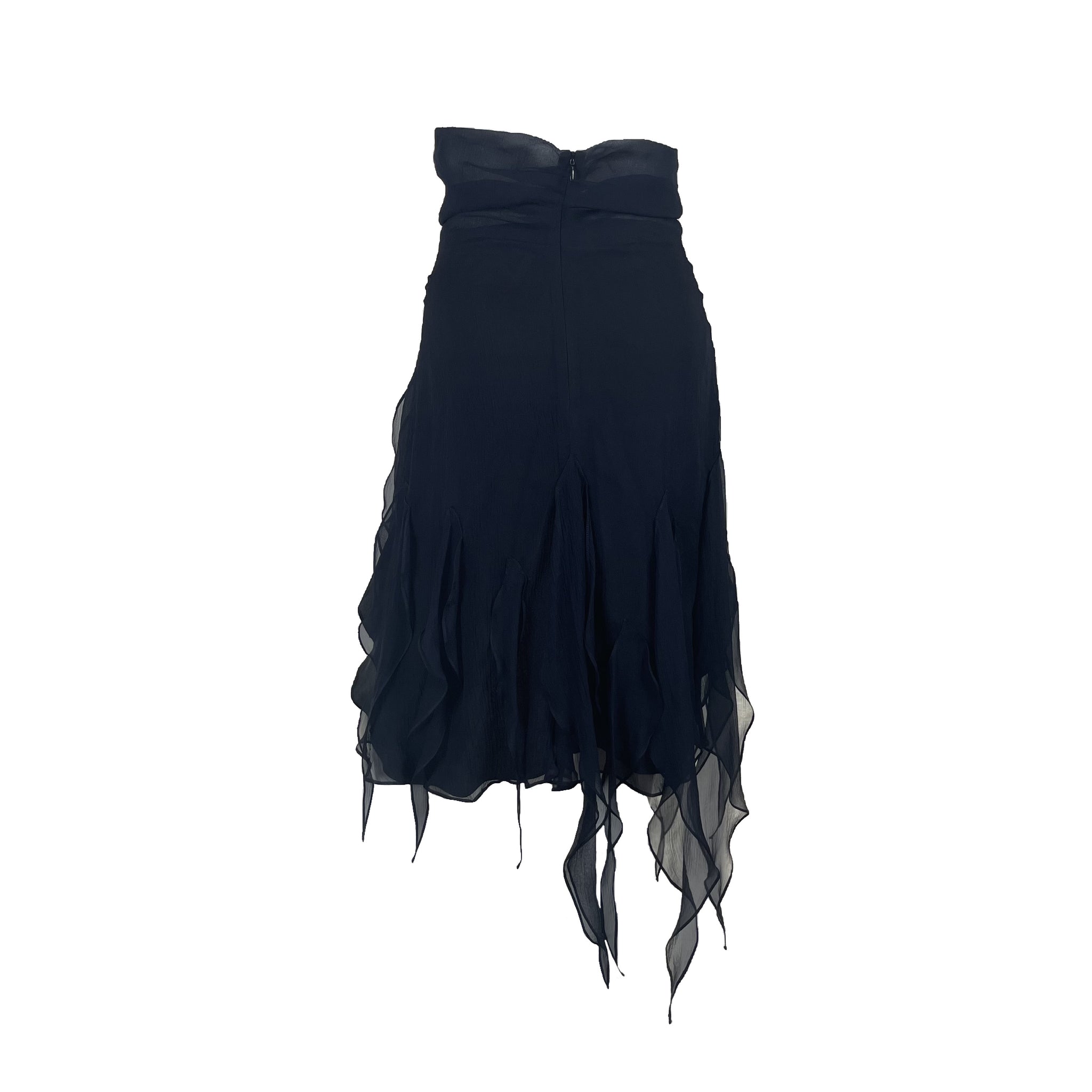 Y2K Marcel Marongiu Silk Seaweed Skirt
