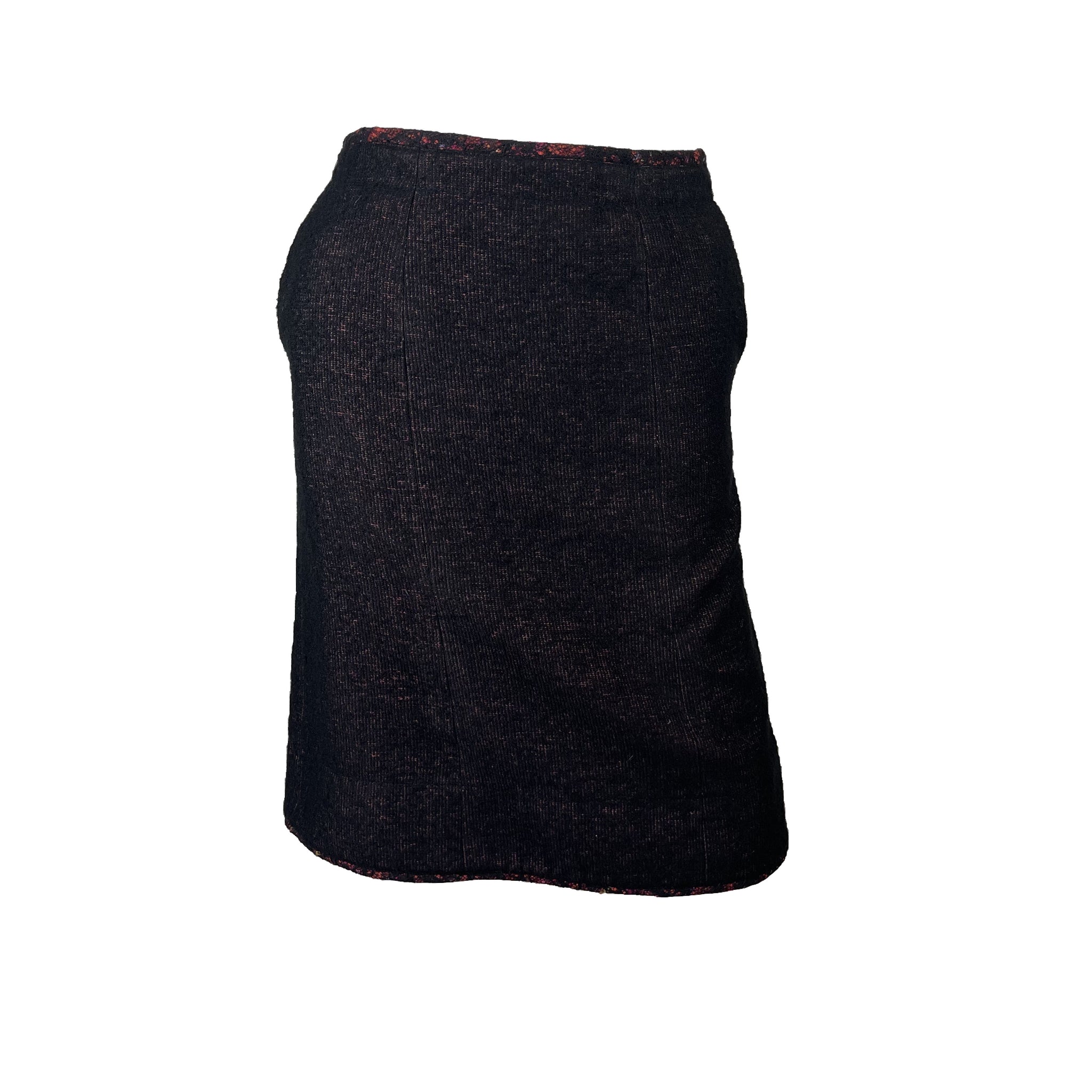 Y2K Rochas Wool Boucle Skirt