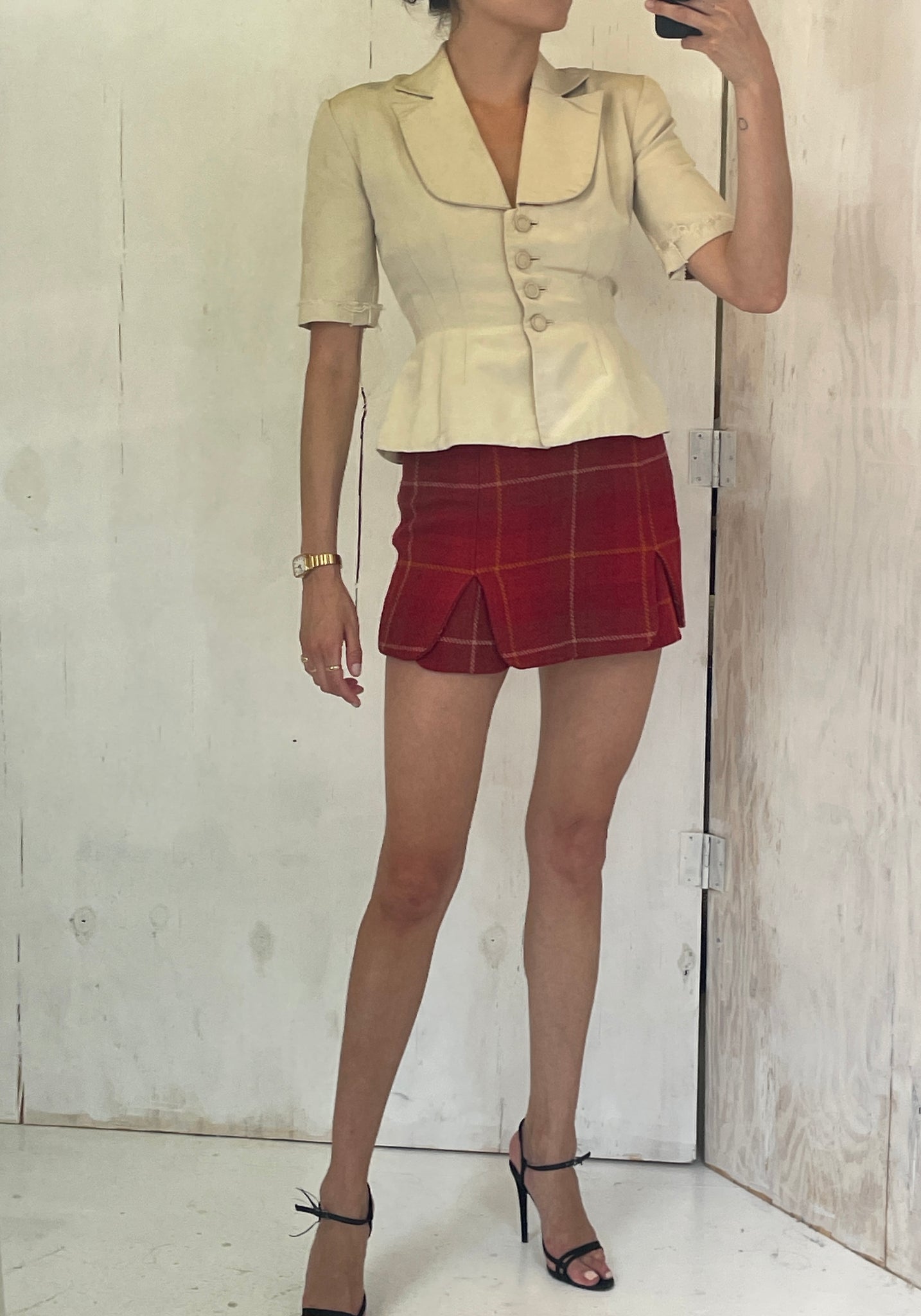 Vivienne Westwood (c. 1991) tartan mini skirt