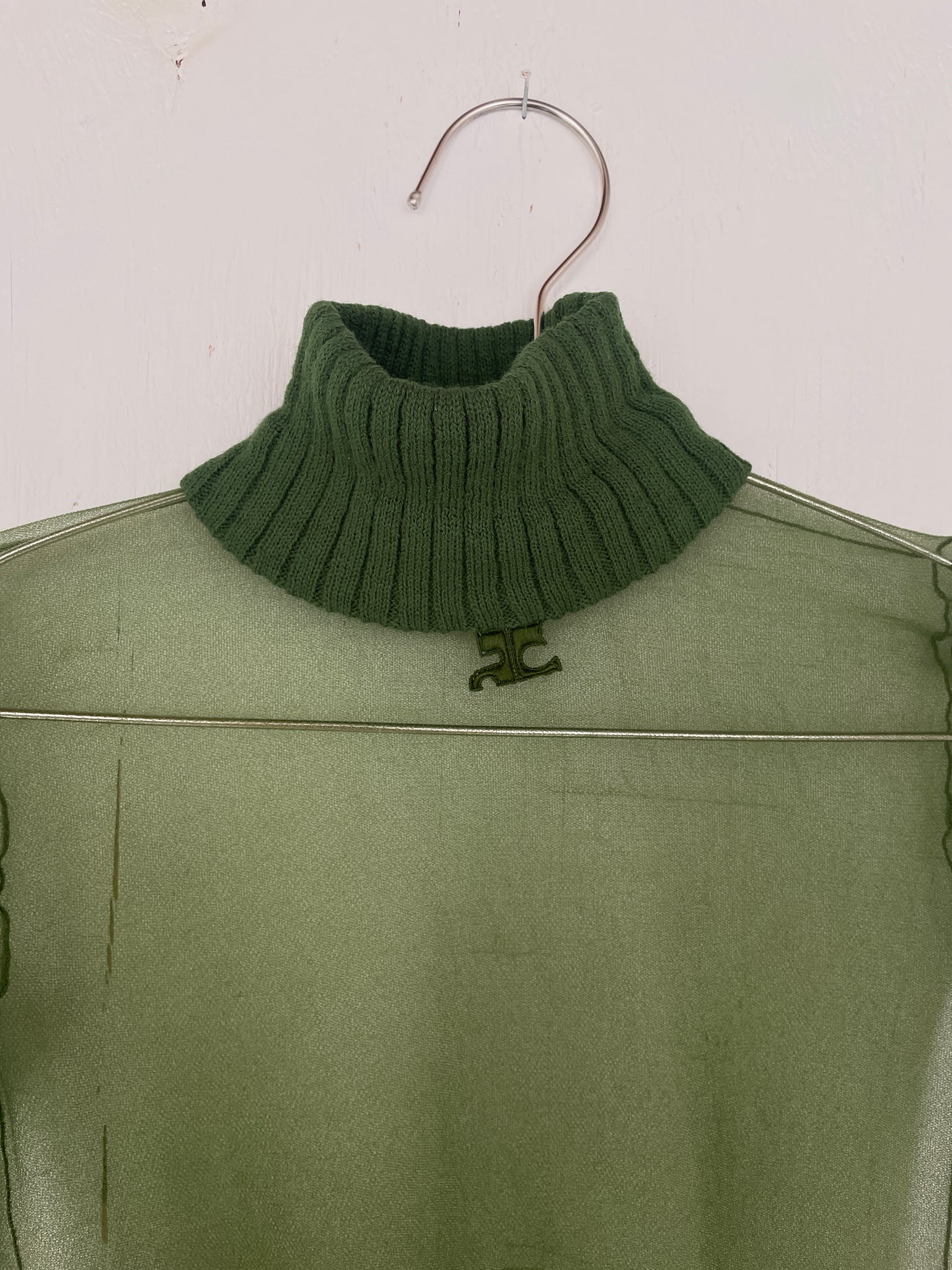 Courrèges Mesh Green Top