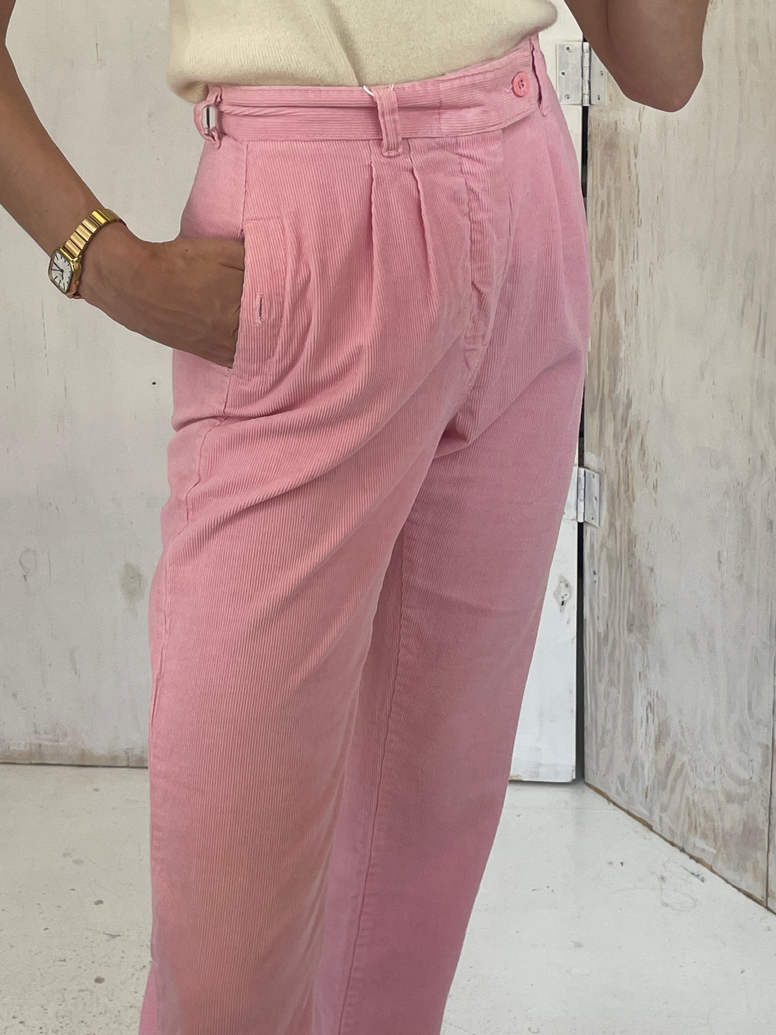 Vintage Bubblegum Pink Corduroy Pants