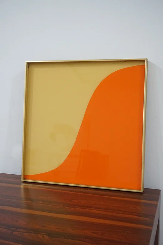 1970s yellow and orange op art by Turner