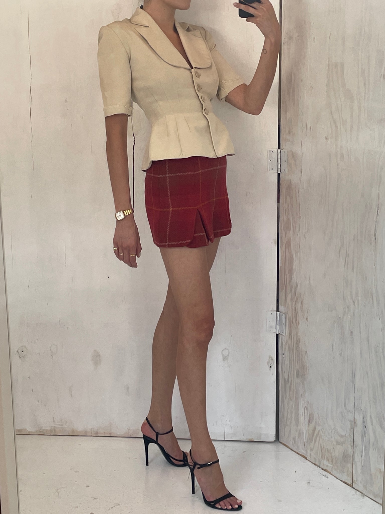 Vivienne Westwood (c. 1991) tartan mini skirt