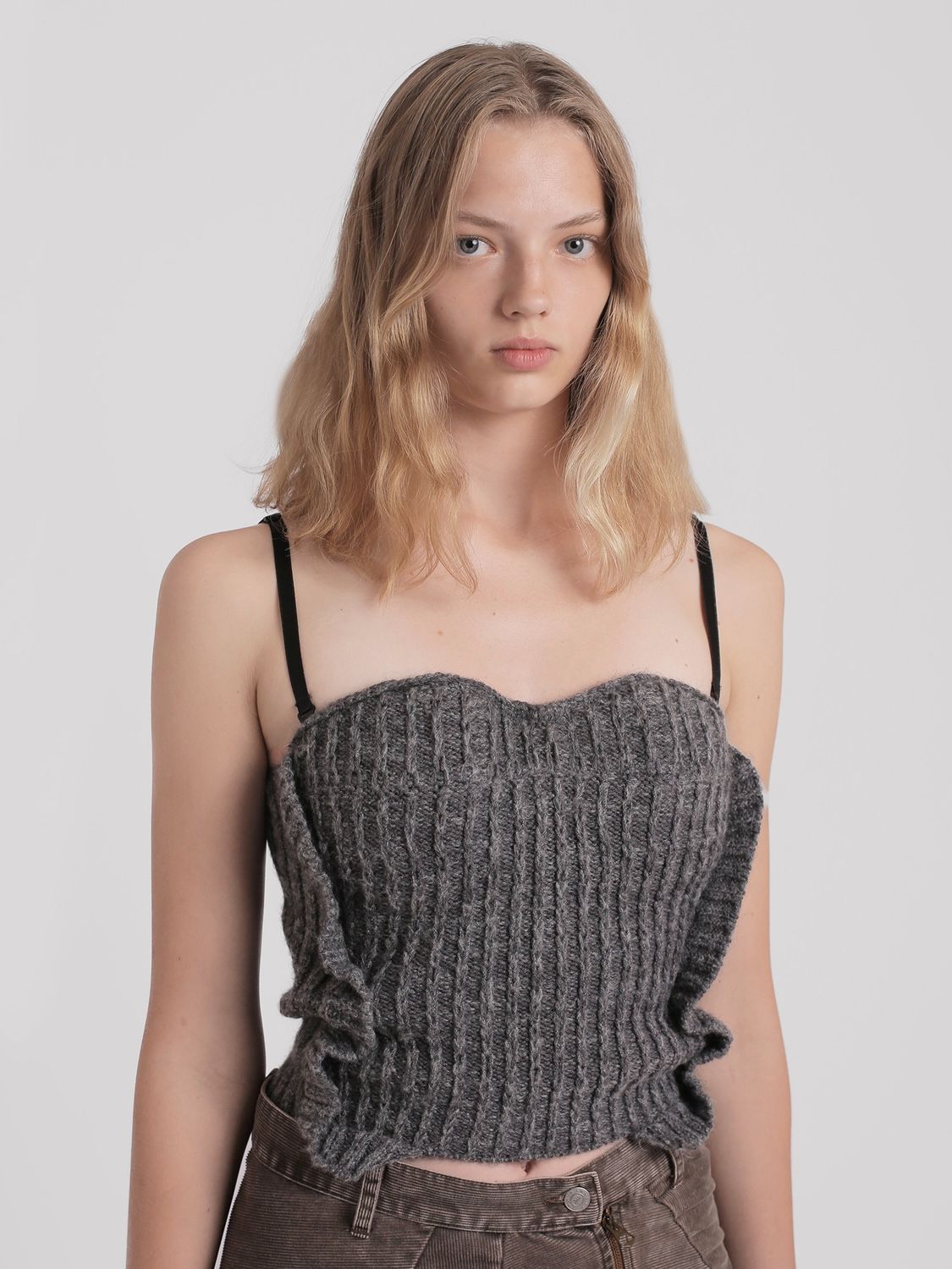 Sisley Knitted Bustier Top - 1