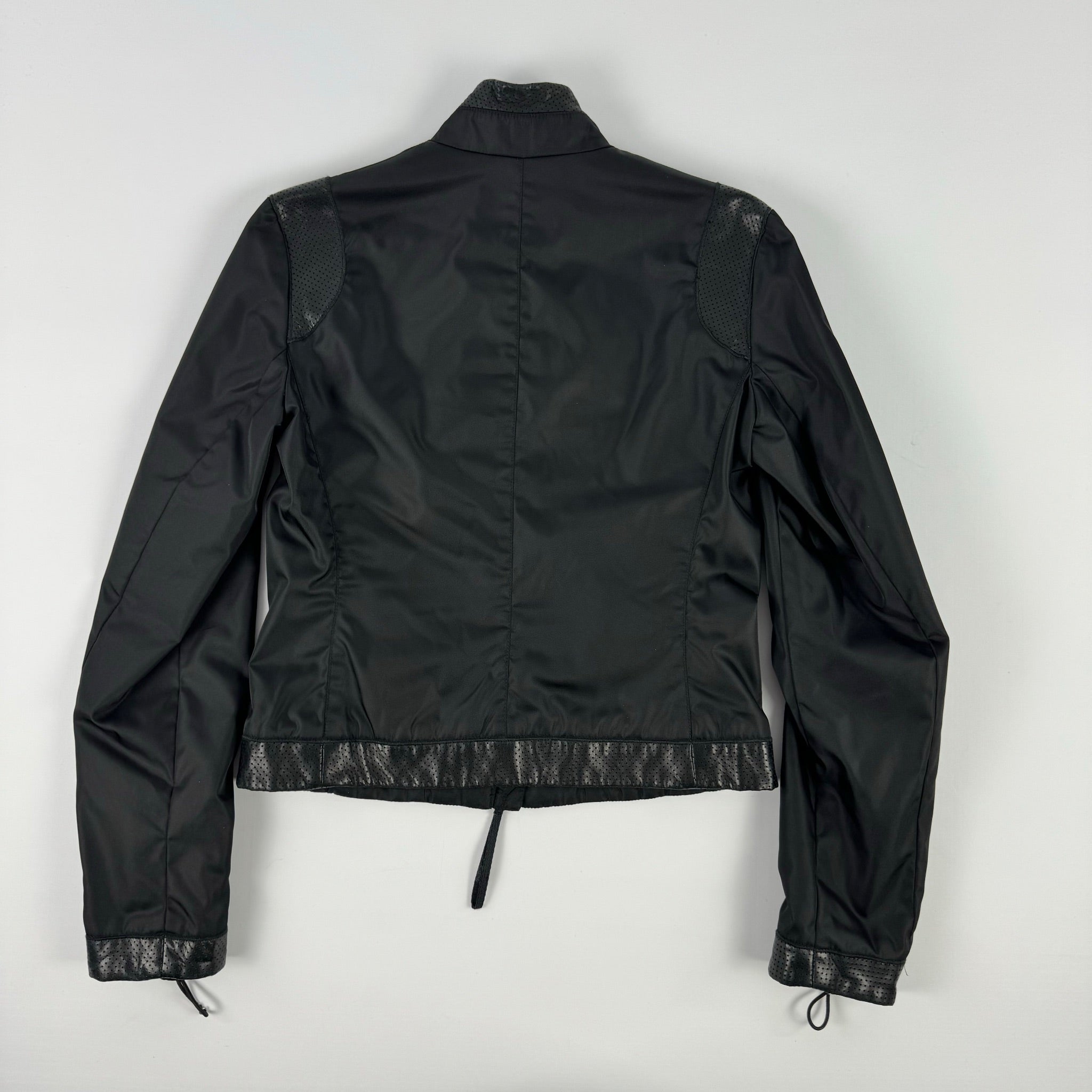 Prada Nylon Biker Jacket with Leather Detail, SS2000 - 2