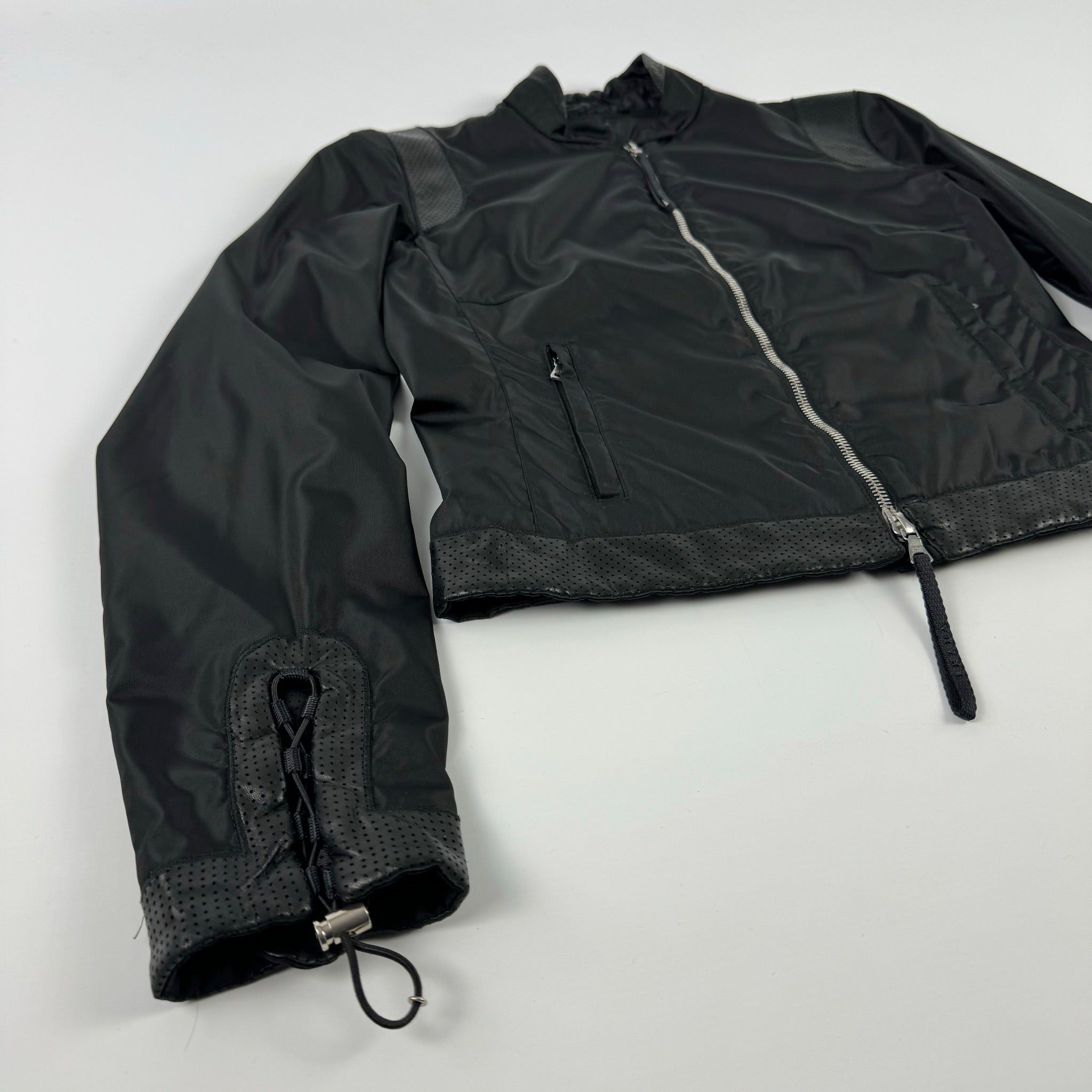 Prada Nylon Biker Jacket with Leather Detail, SS2000 - 3