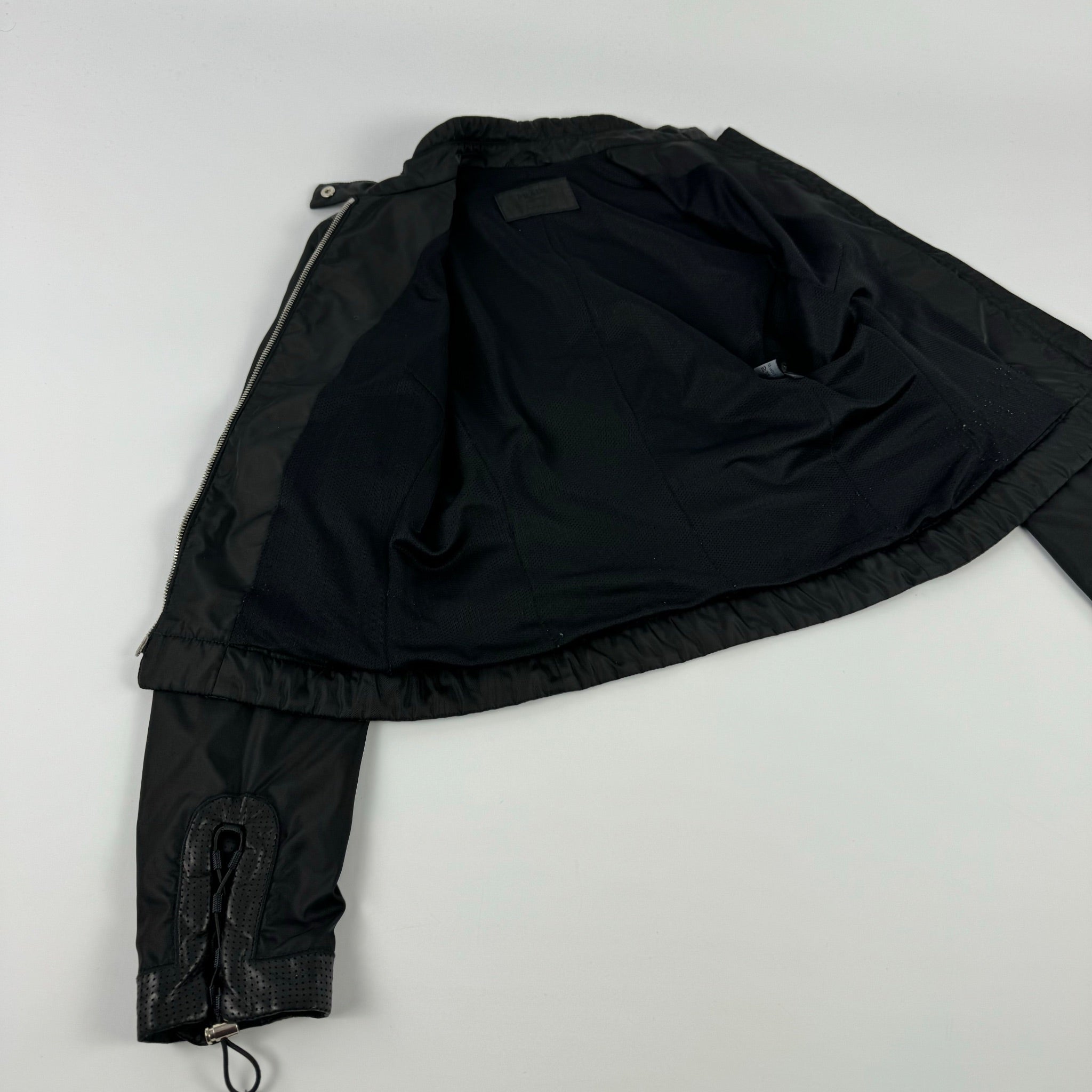 Prada Nylon Biker Jacket with Leather Detail, SS2000 - 4