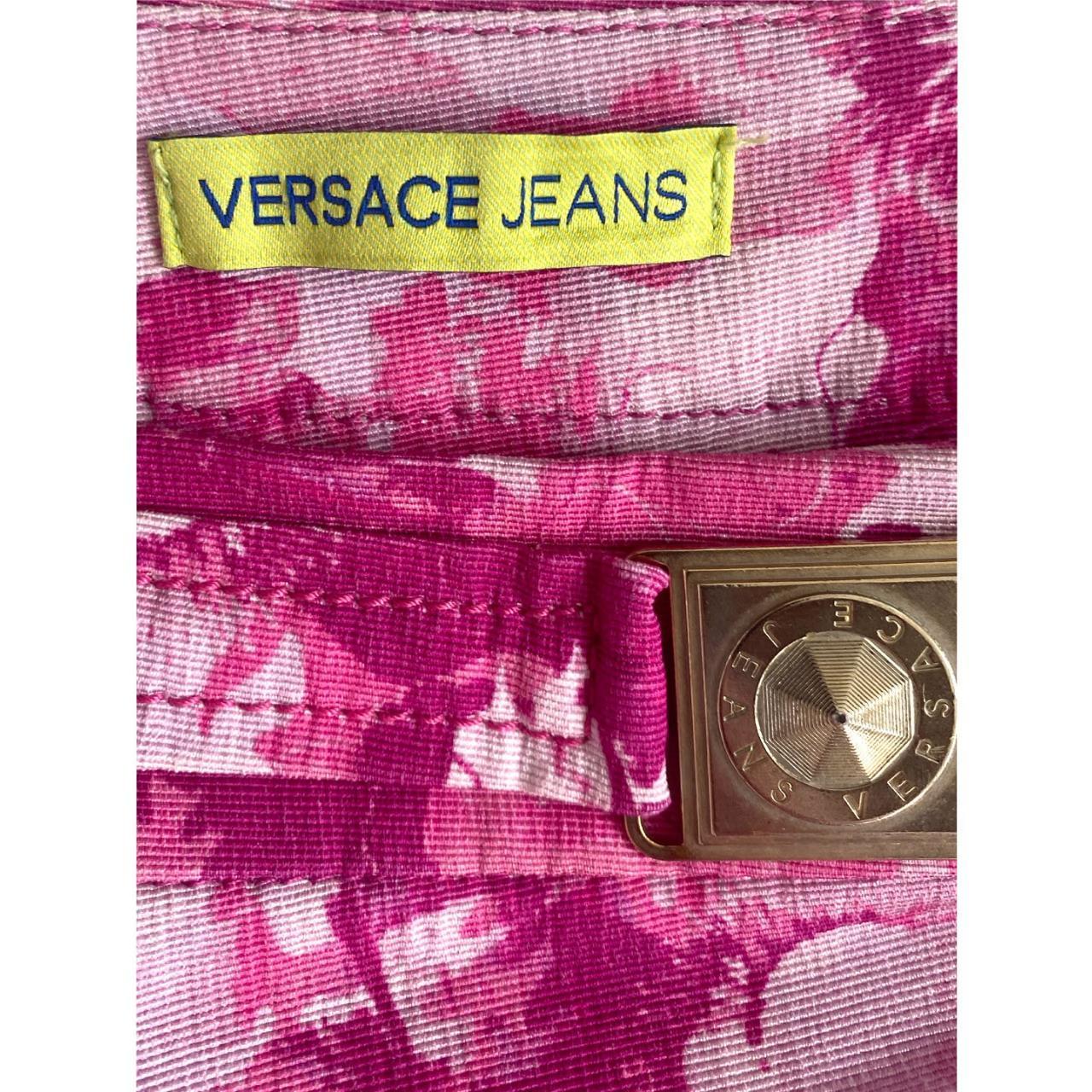 VERSACE JEANS PINK FLORAL SKIRT - 4