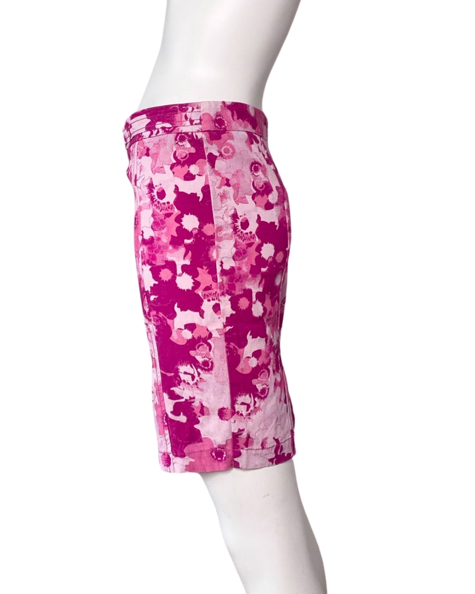 VERSACE JEANS PINK FLORAL SKIRT - 3
