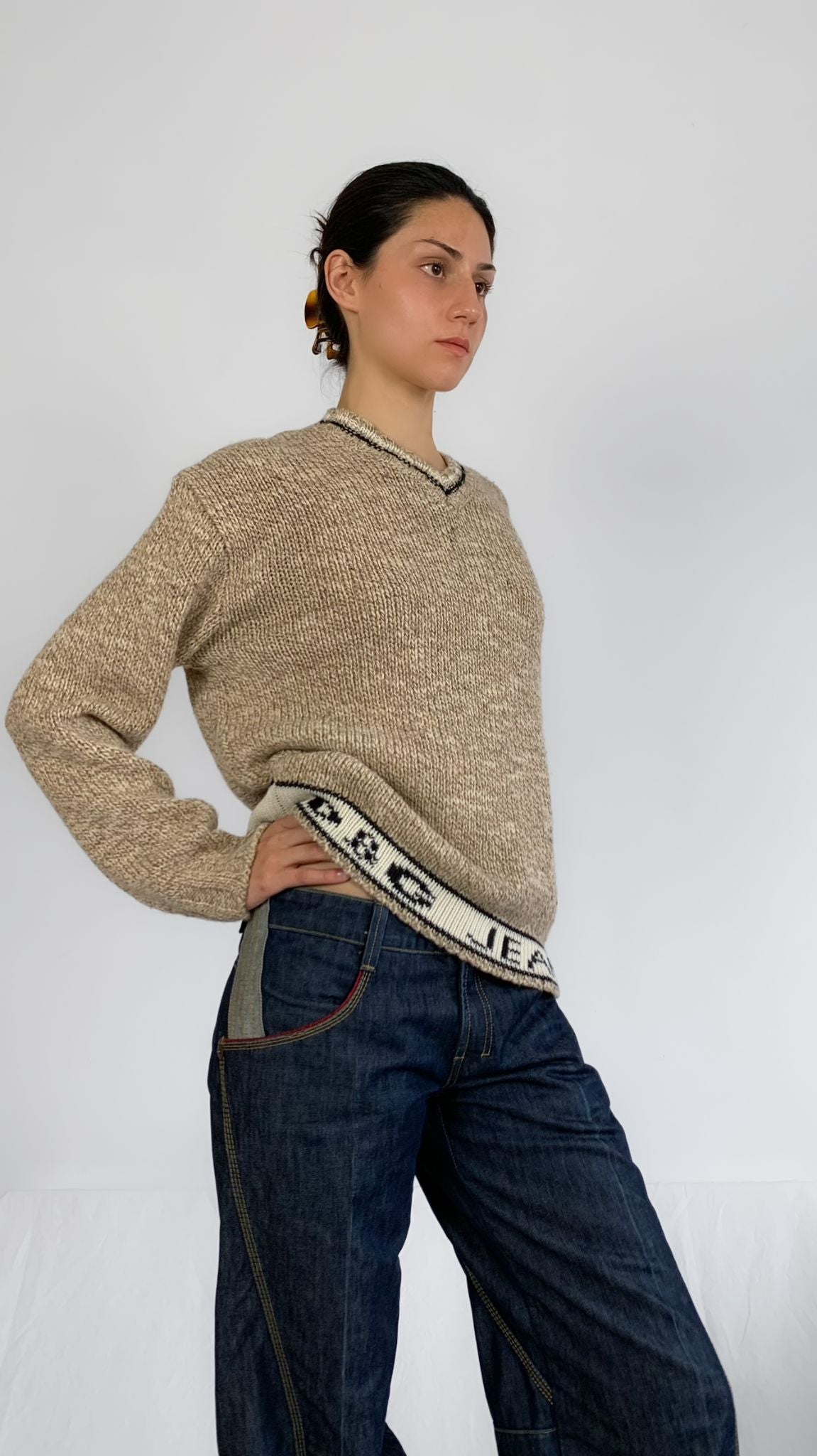 D&G Marled Wool Boyfriend Sweater - 3