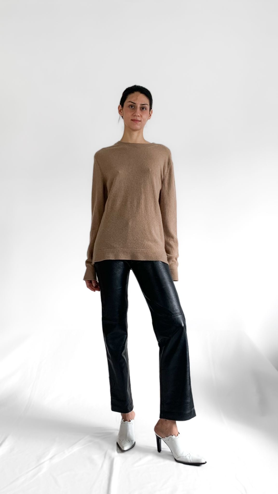 Theory Camel Cashmere Crewneck - 4