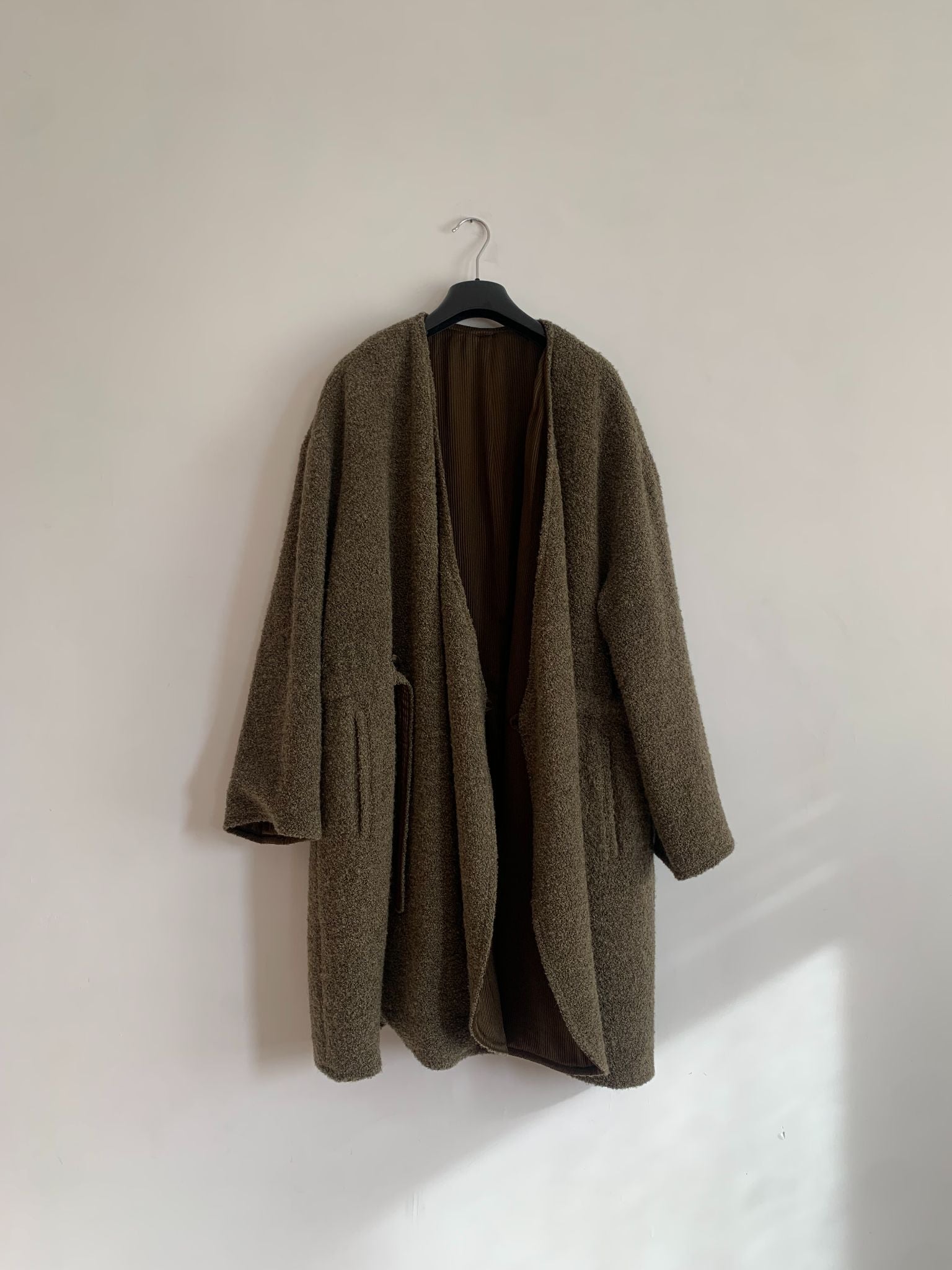 Giorgio Armani Vintage Boucle Wool Reversible Sweater Coat - 1