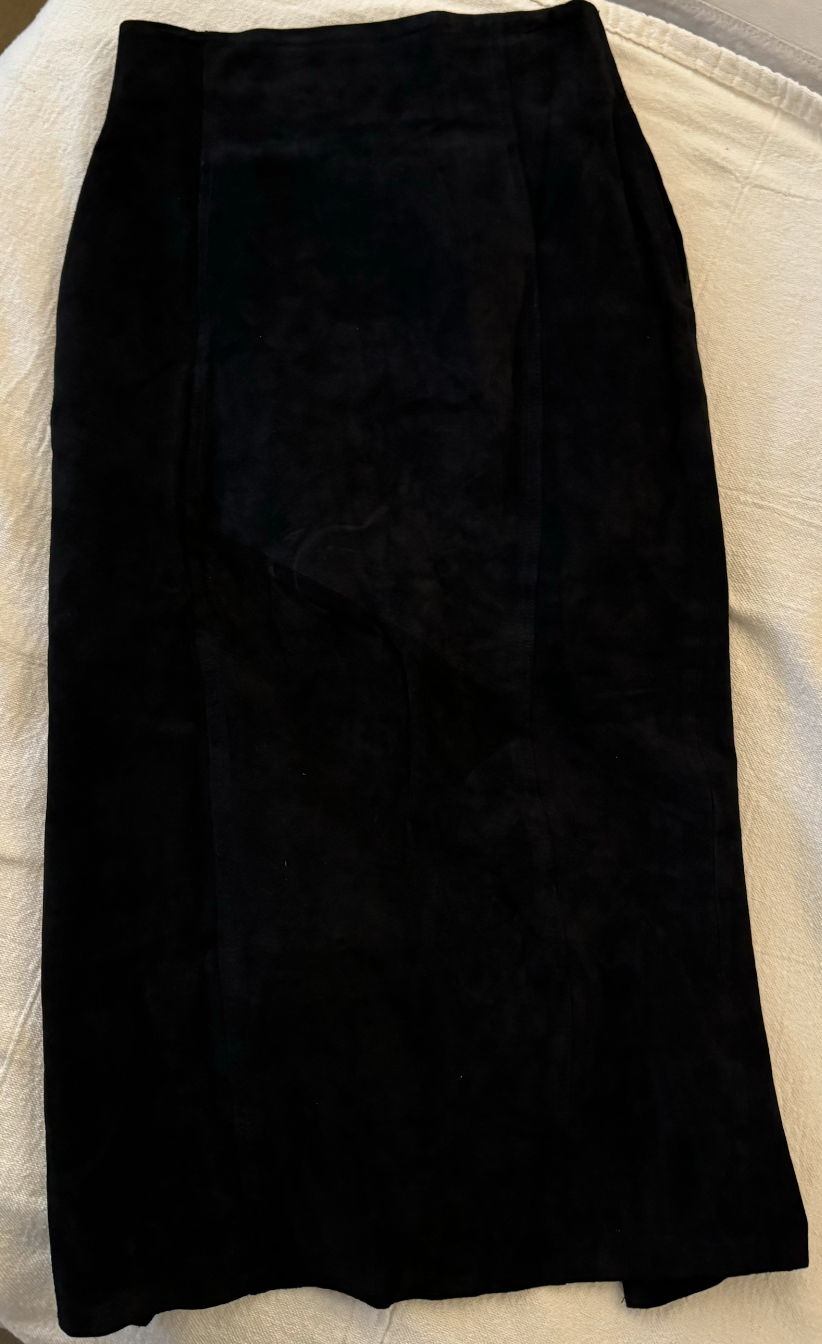 Cedars Black Suede Skirt - 1