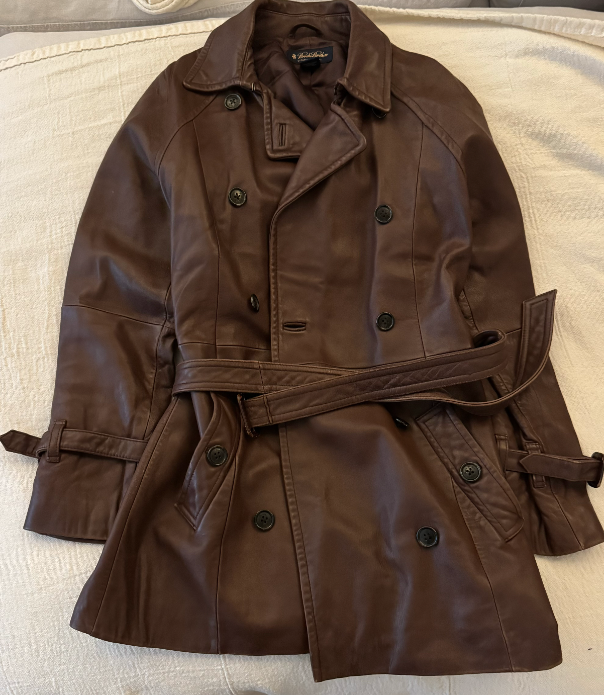 Brooks Brothers Brown Leather Jacket - 1