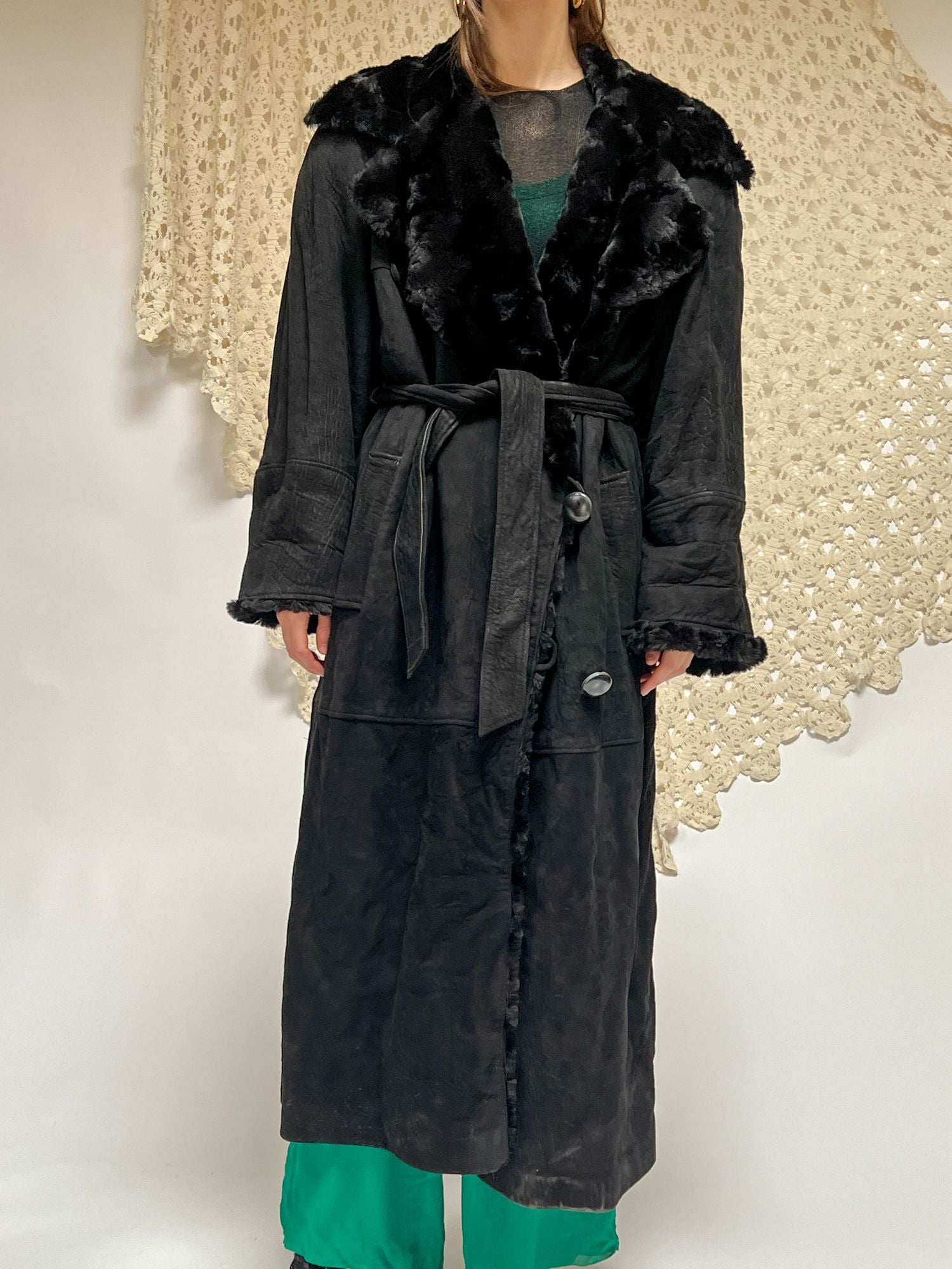 Bally Leather + Faux Fur Coat (M) - 2