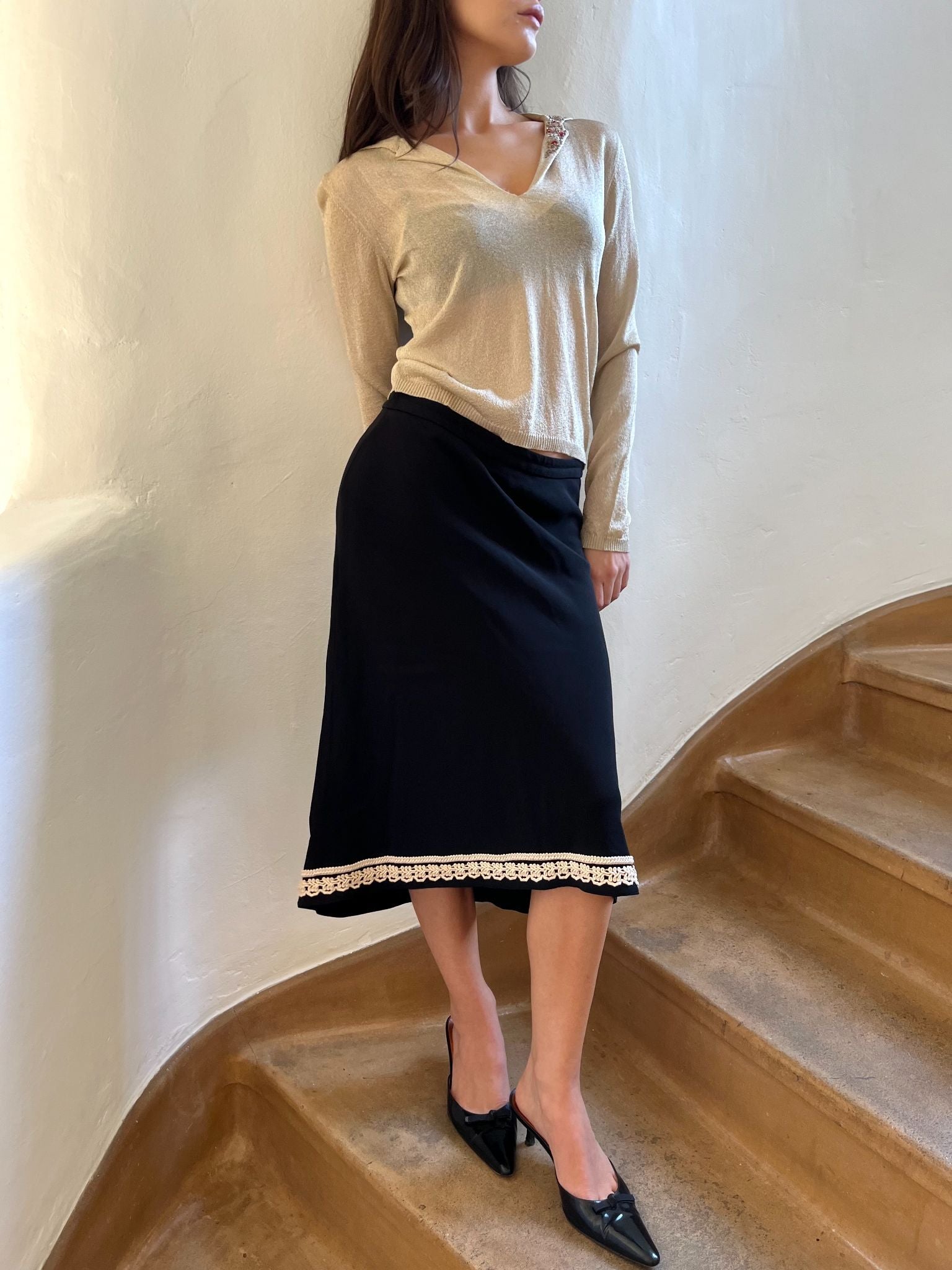 ANNA MOLINARI Embroidered Skirt - 3