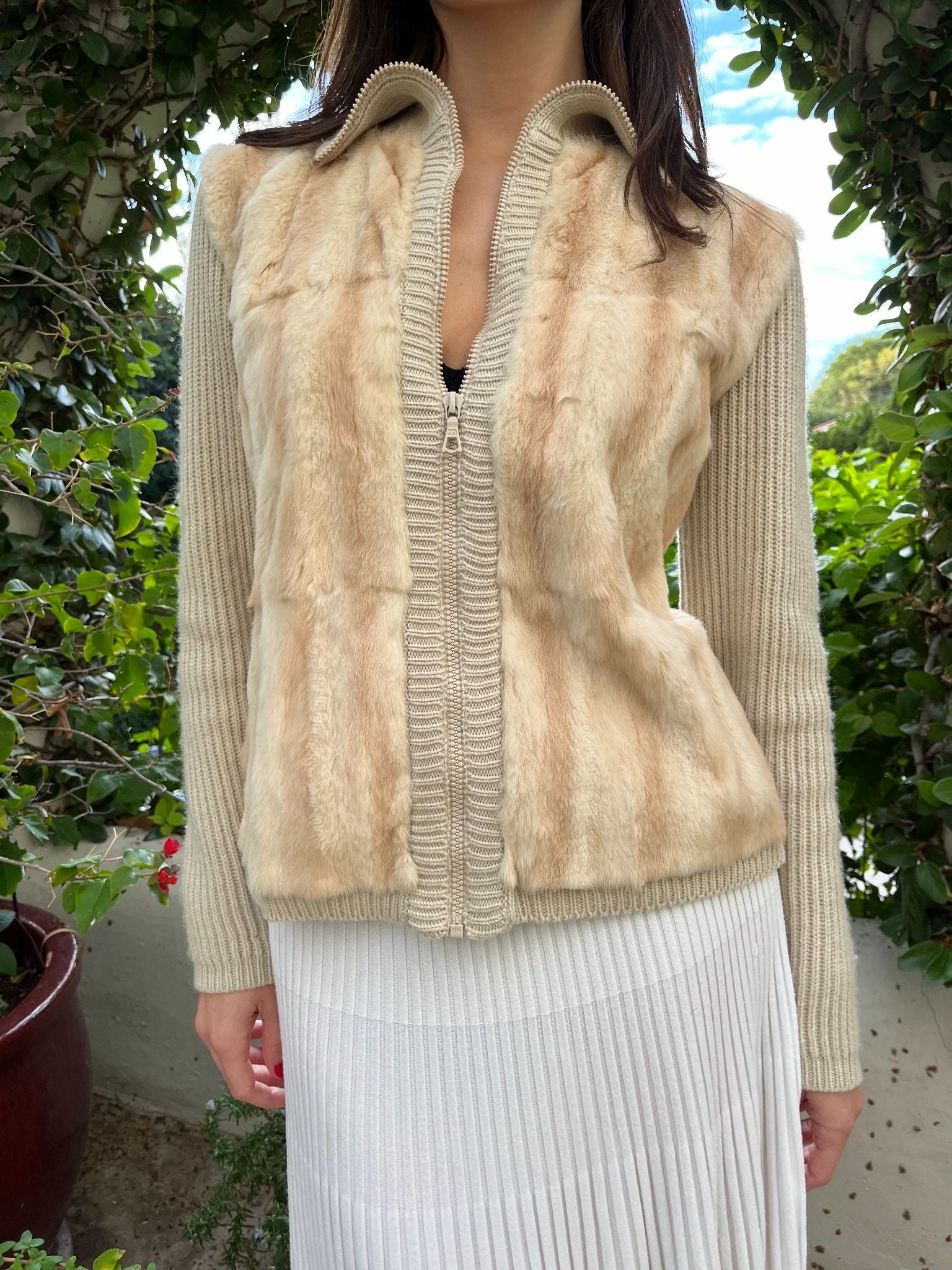 ANNA MOLINARI Mock Neck Zip Up - 2