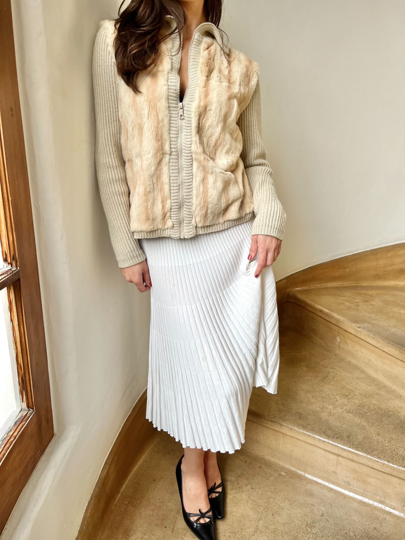 ANNA MOLINARI Mock Neck Zip Up - 3