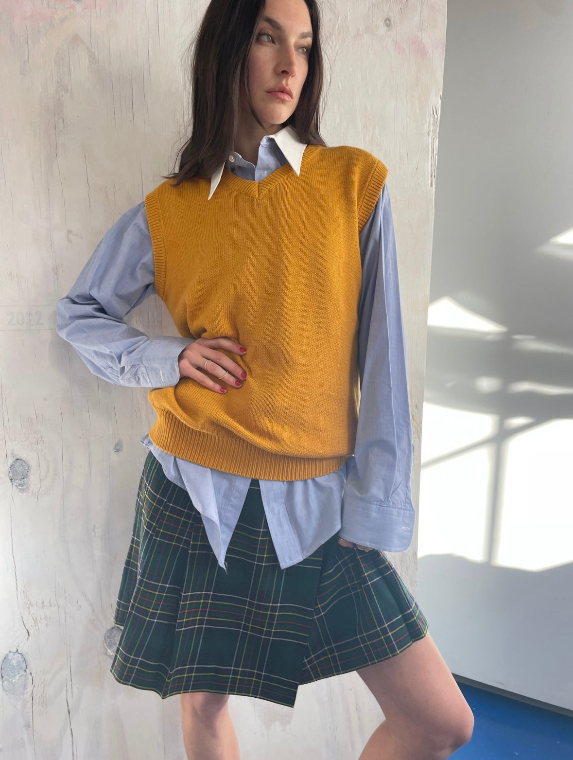 Mustard Sweater Vest