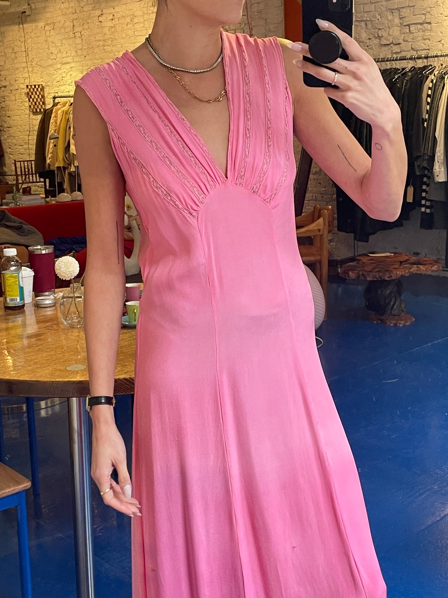 Vintage hand-dyed slip dress
